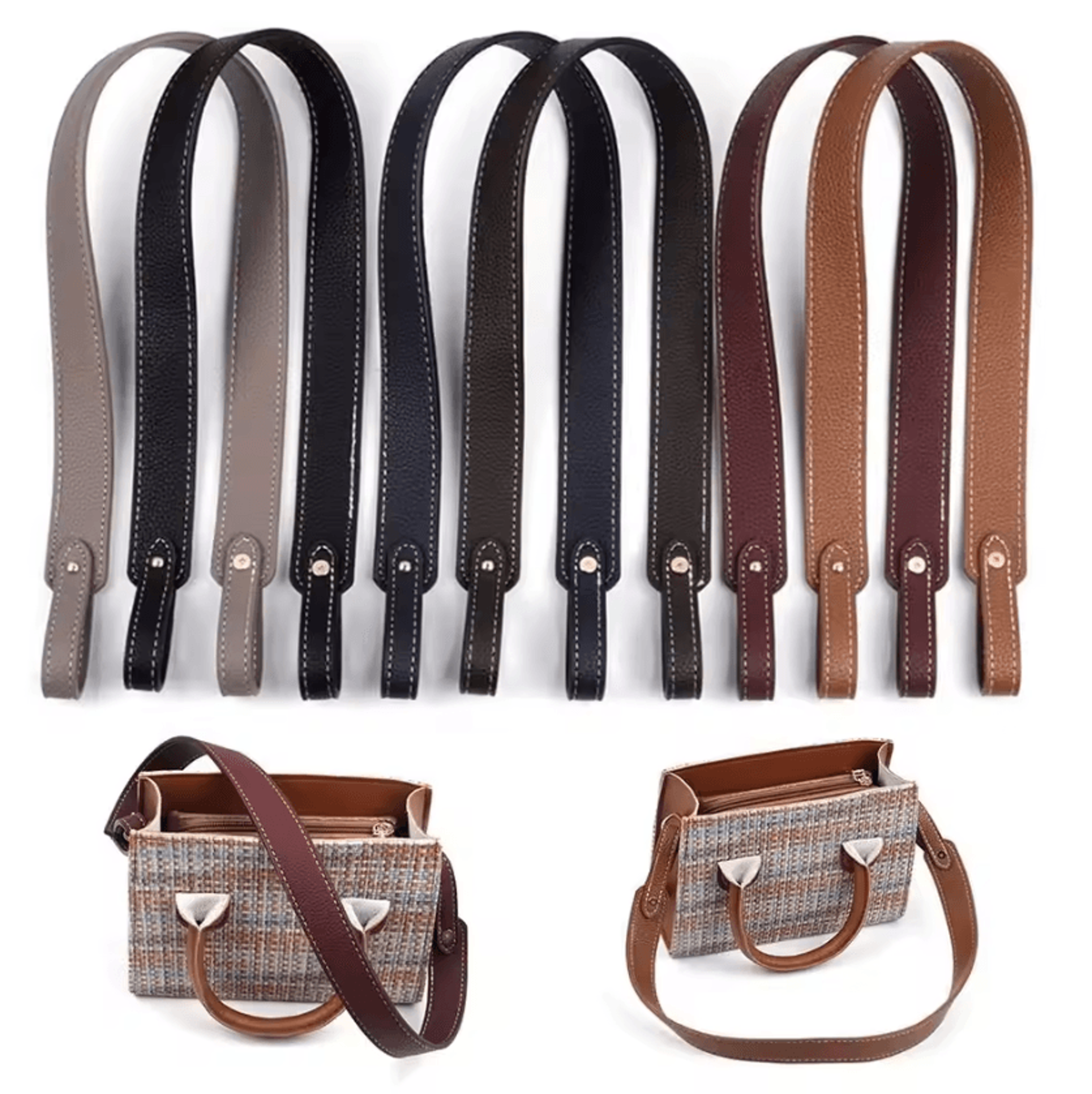 strapease adjustable leather bag strap – replacement crossbody shoulder handle for handbags