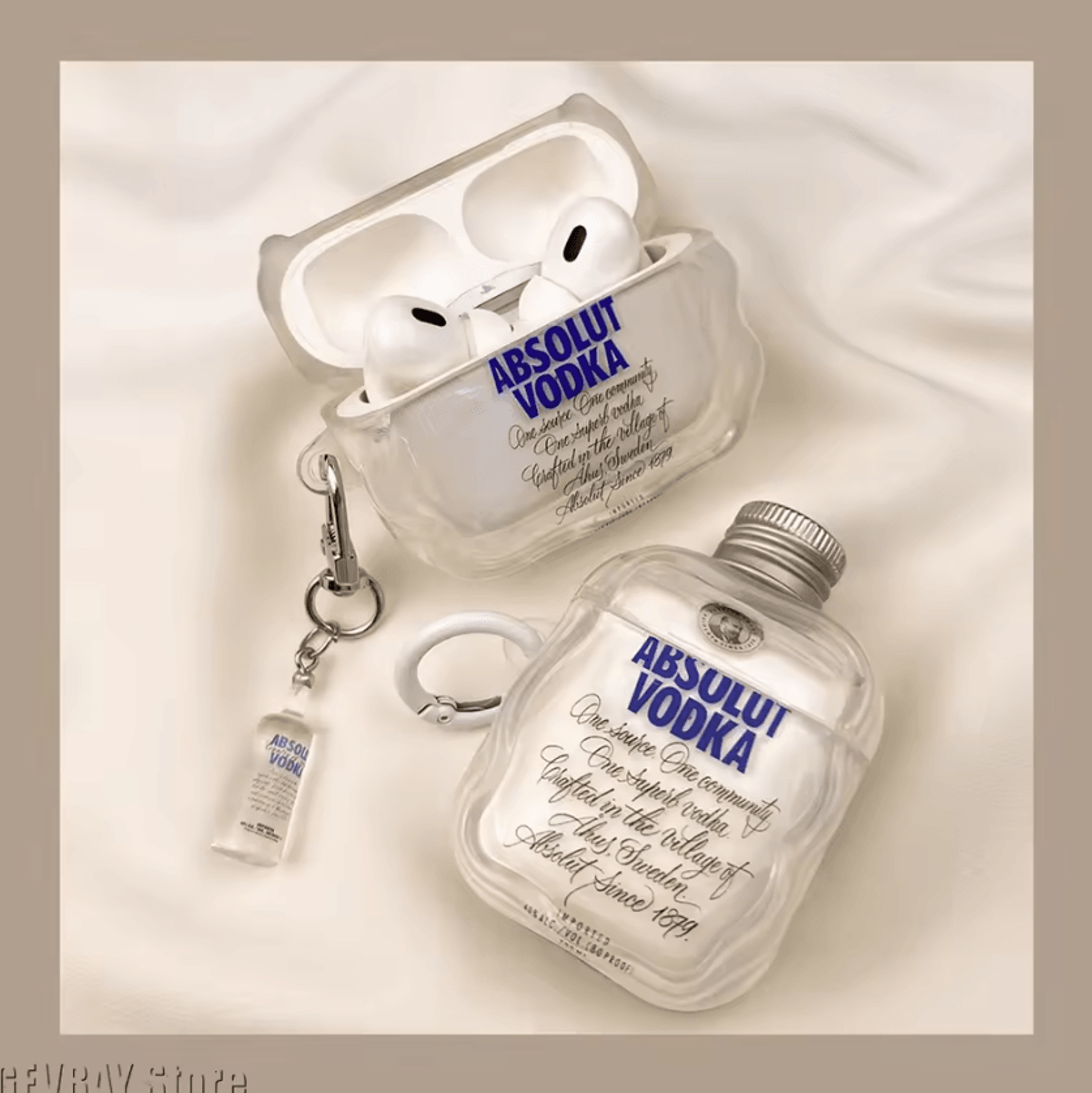 vodka bottle airpods case – 3d silicone protective cover (airpods 4 / pro 2 / 3rd gen)