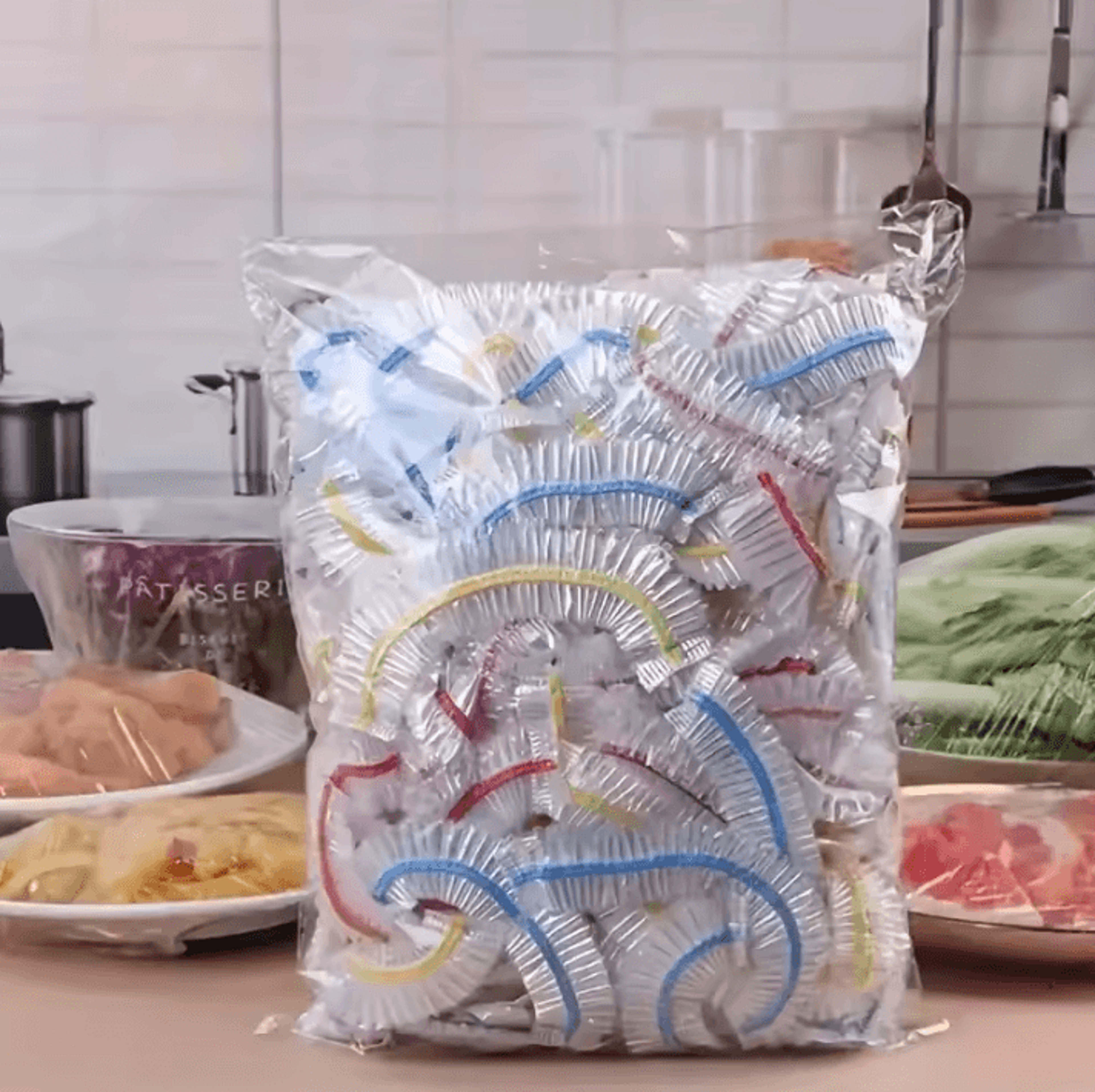 Disposable Elastic Food Covers For Fruit Bowls  Kitchen Storage 3