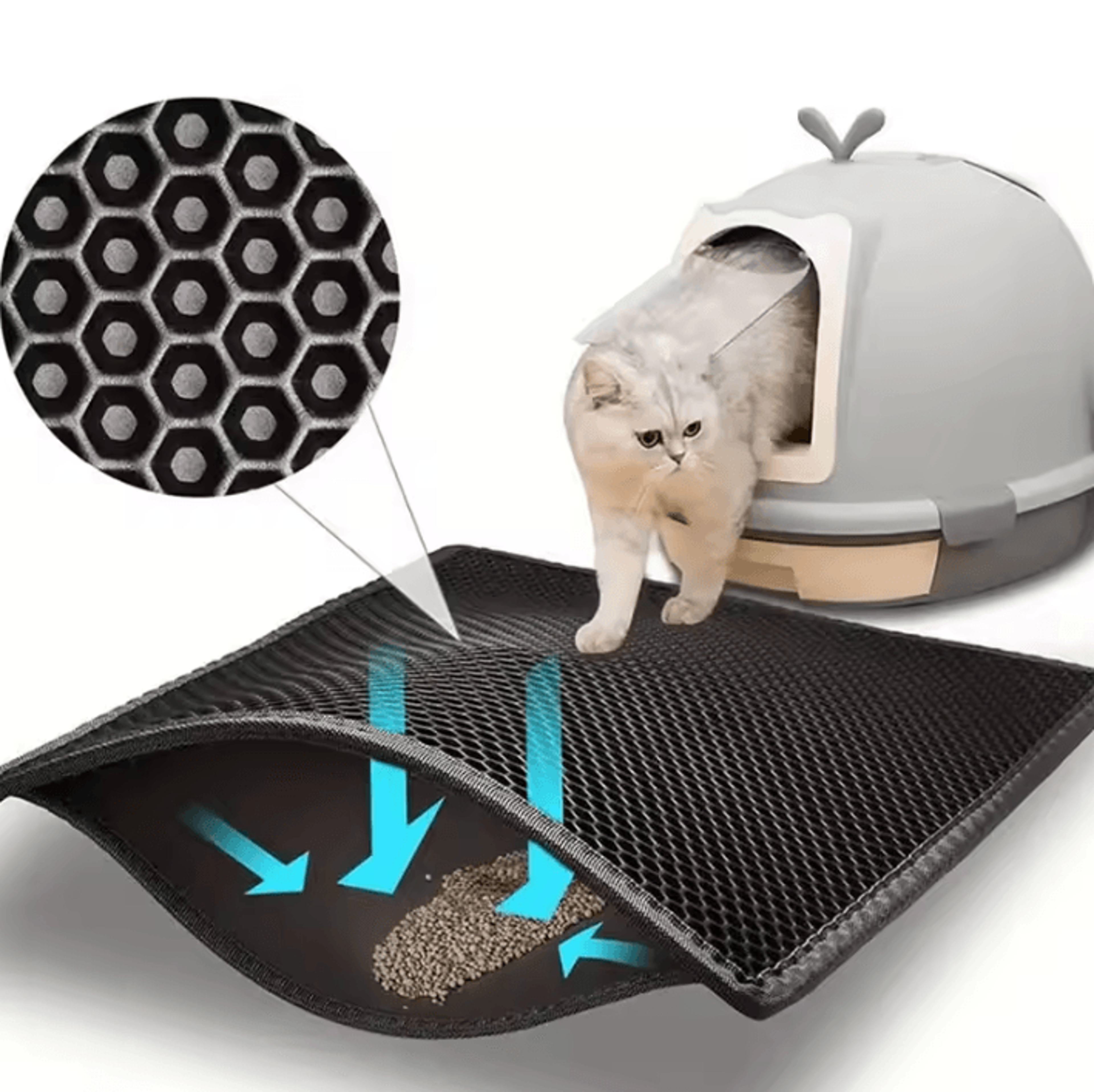 waterproof double-layer cat litter trapping mat