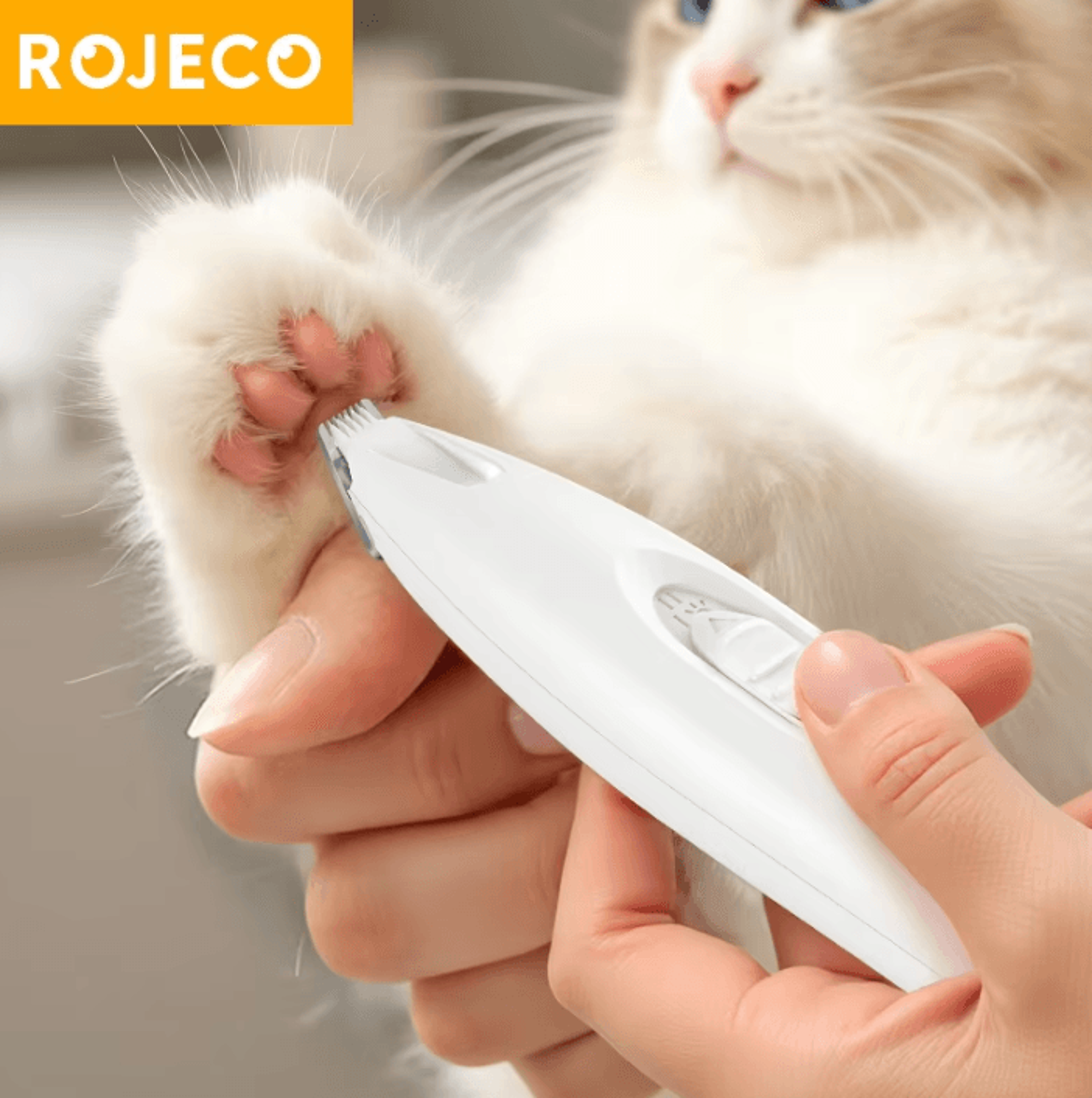glowtrim led pet paw hair trimmer for cats & dogs