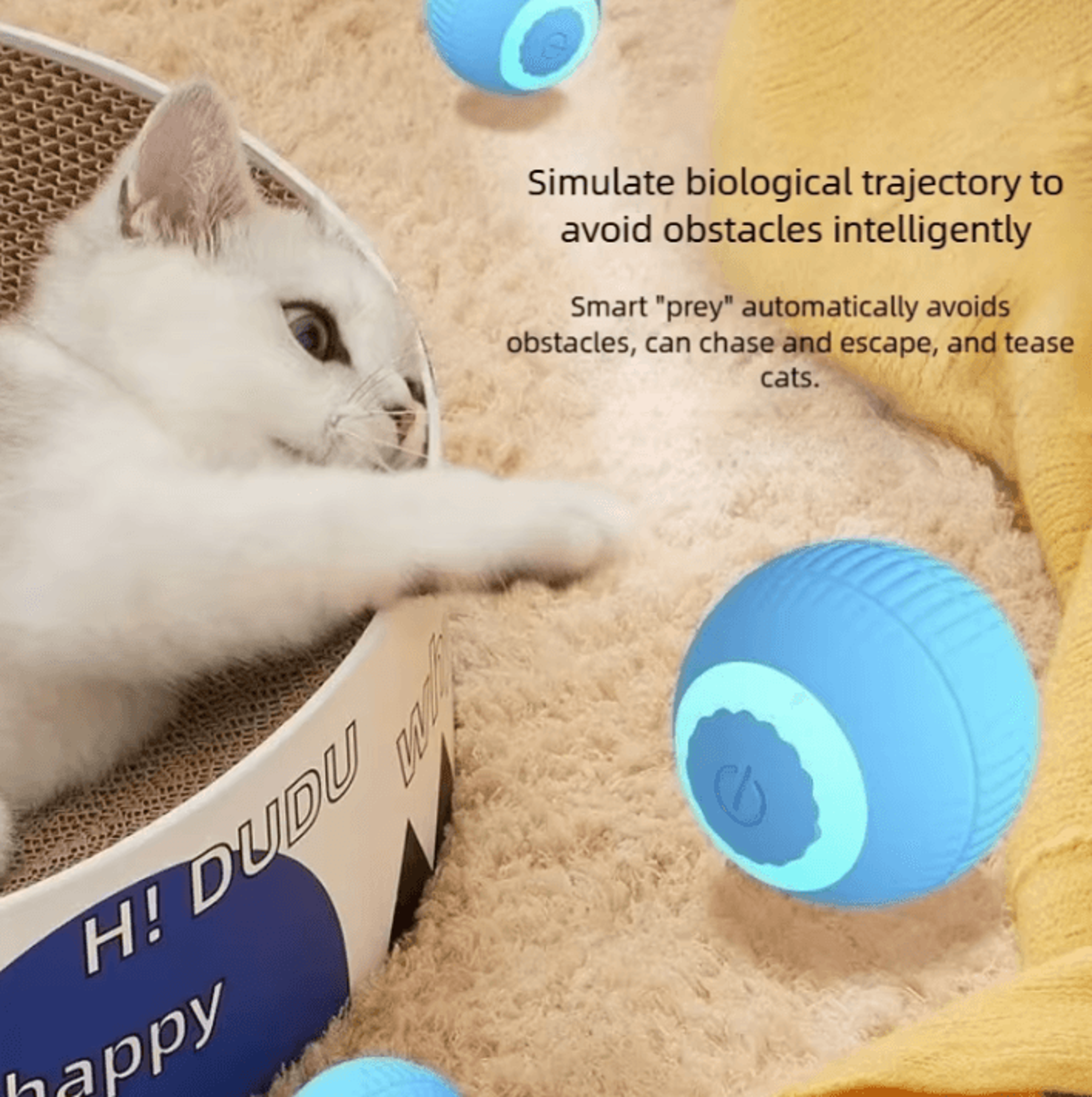 RolliePounce Smart Interactive Rolling Ball Cat Toy 1