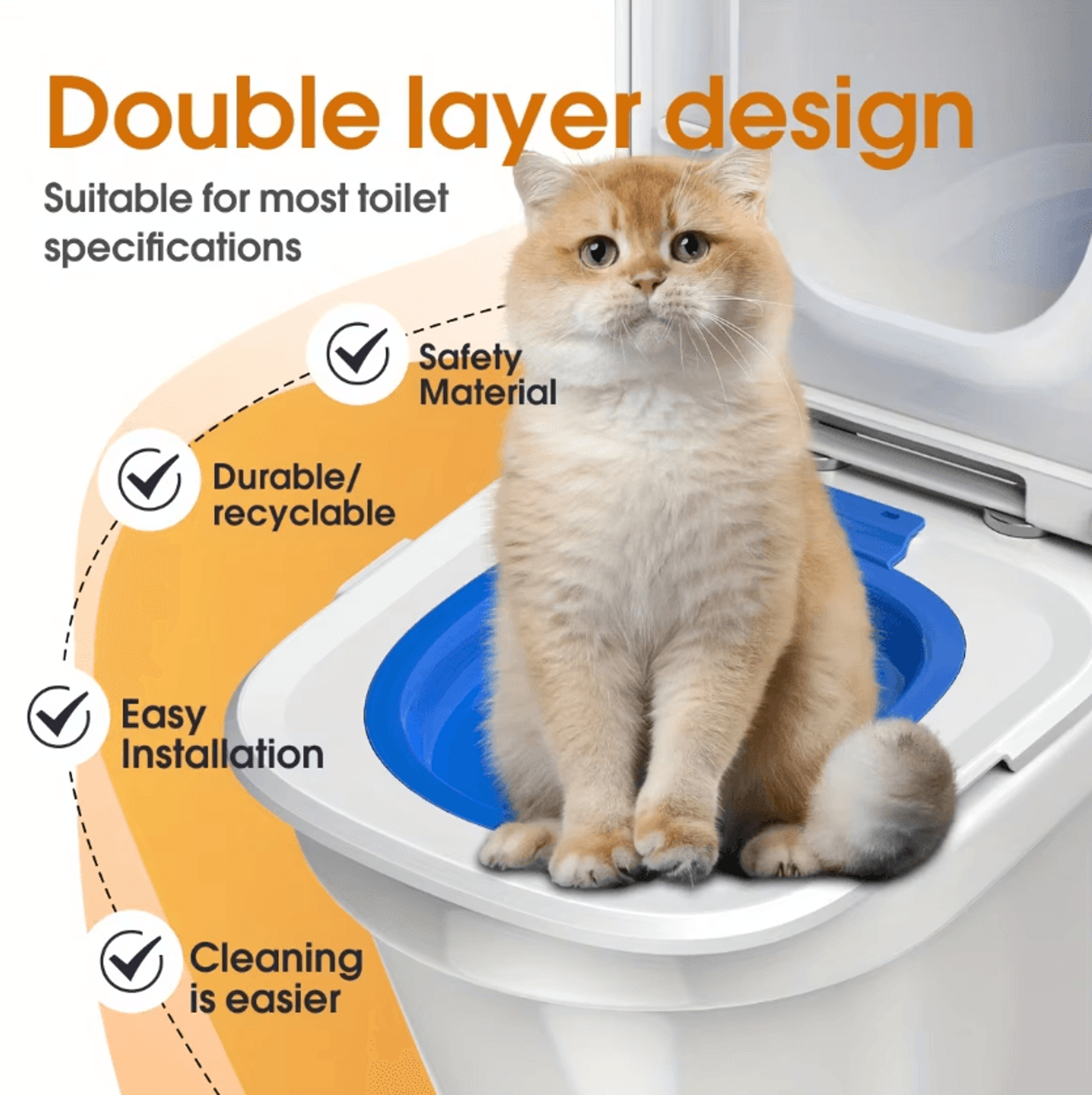EasyTrain Cat Toilet Training System  Cat Toilet Trainer For A Cleaner LitterFree Lifestyle 1