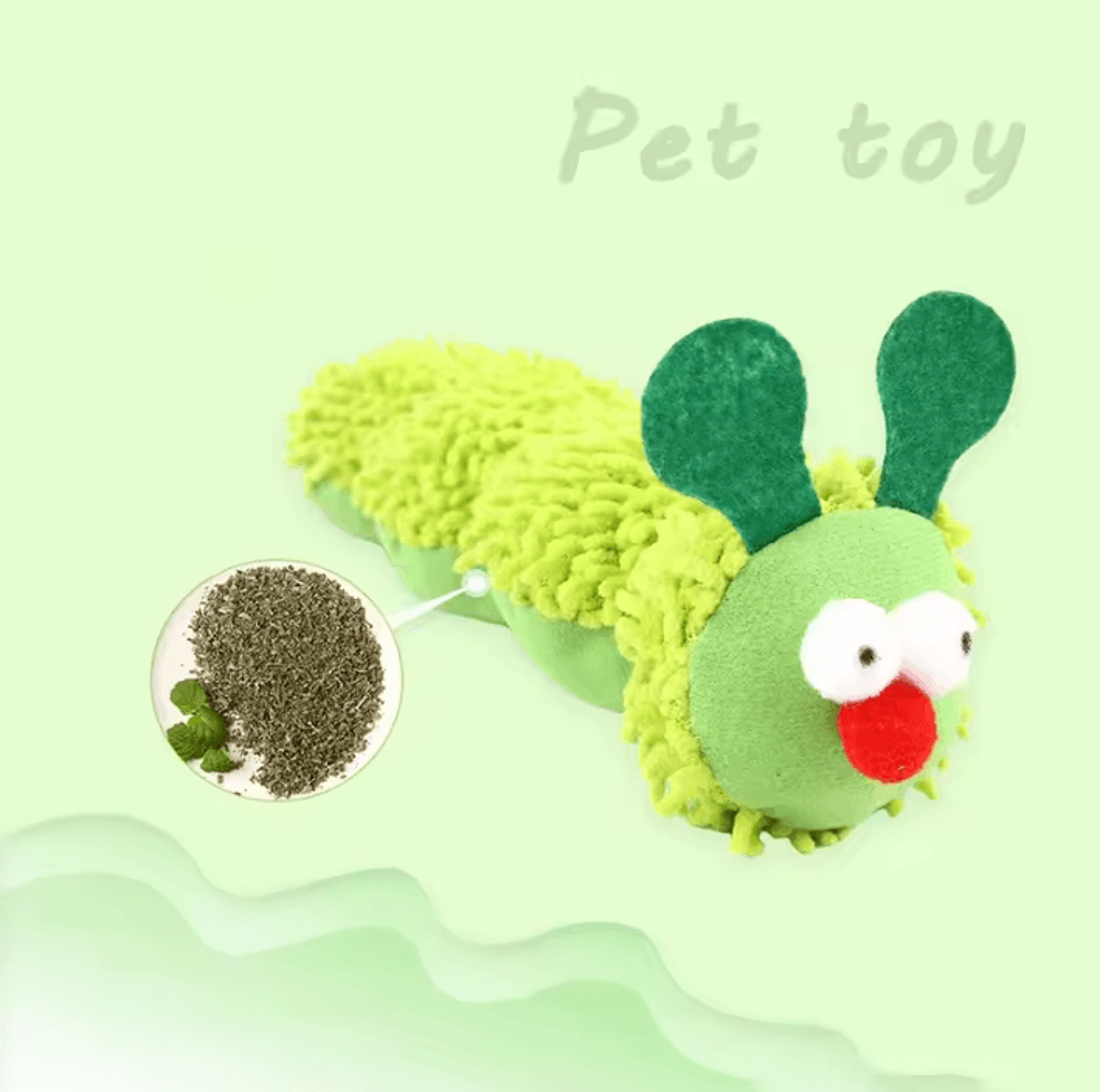 Silvervine Caterpillar Chew Toy  Catnip Chew Toy For Dental Care Play  Enrichment 3