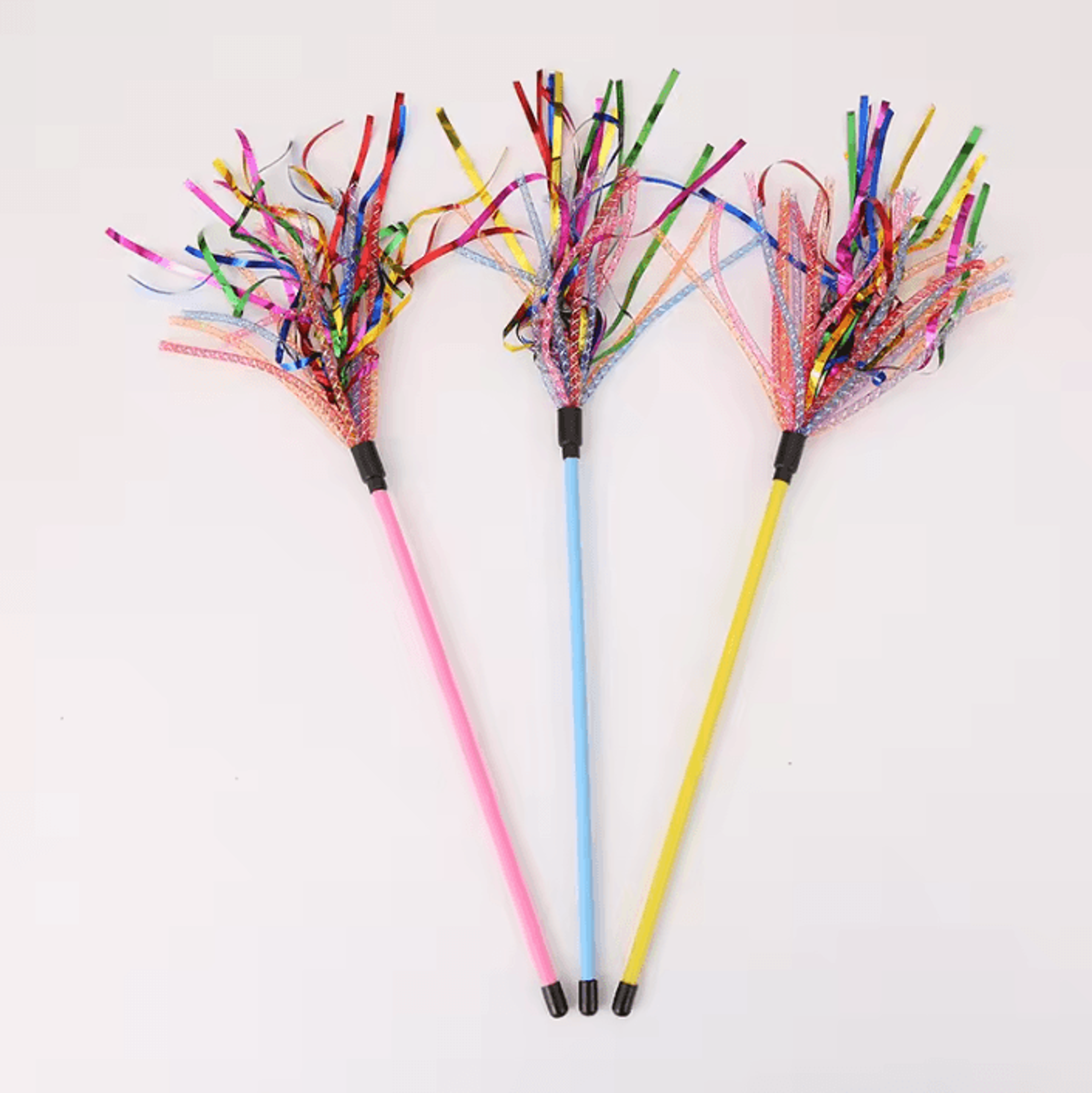 Colorful Tube Teaser Wand Toy For Cats  Kittens 1
