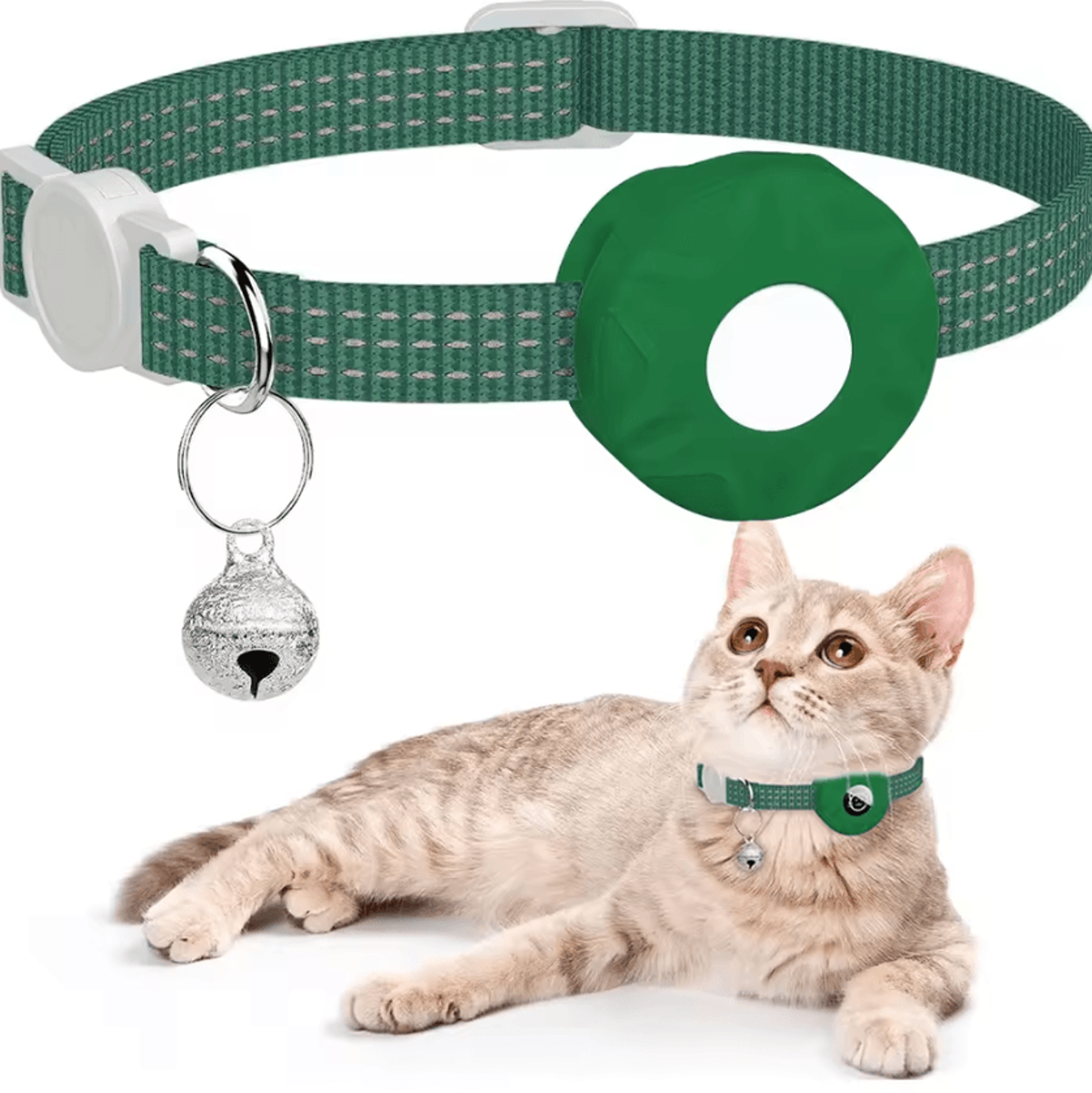 TrackBell AirTag Cat Collar  Reflective Safety Collar With Bell 8