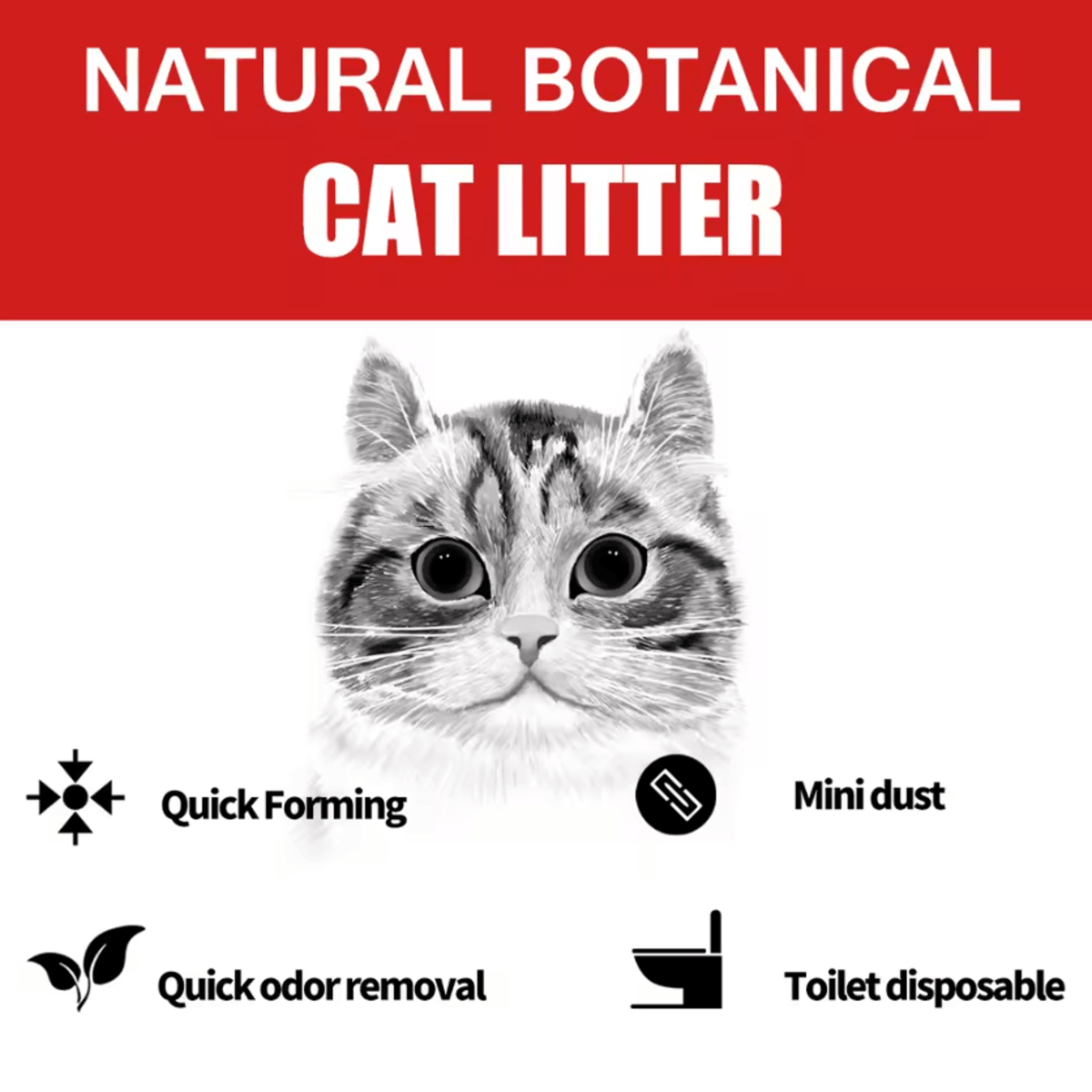 Sumlov Natural Tofu Cat Litter  33lbs DustFree Quick Clumping Formula 2