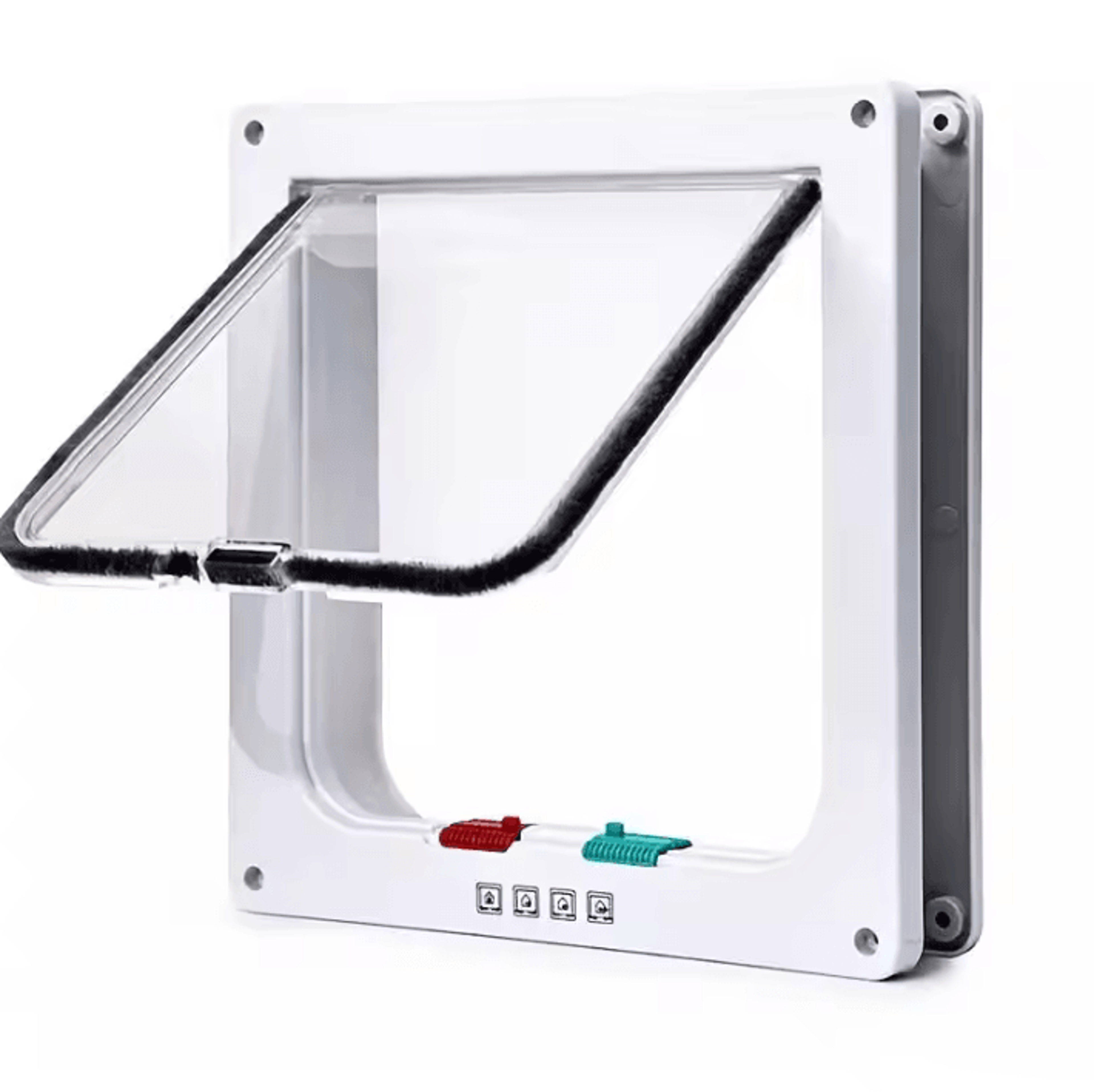 4Way Locking Weatherproof Pet Door Flap For Cats  Small Dogs 4