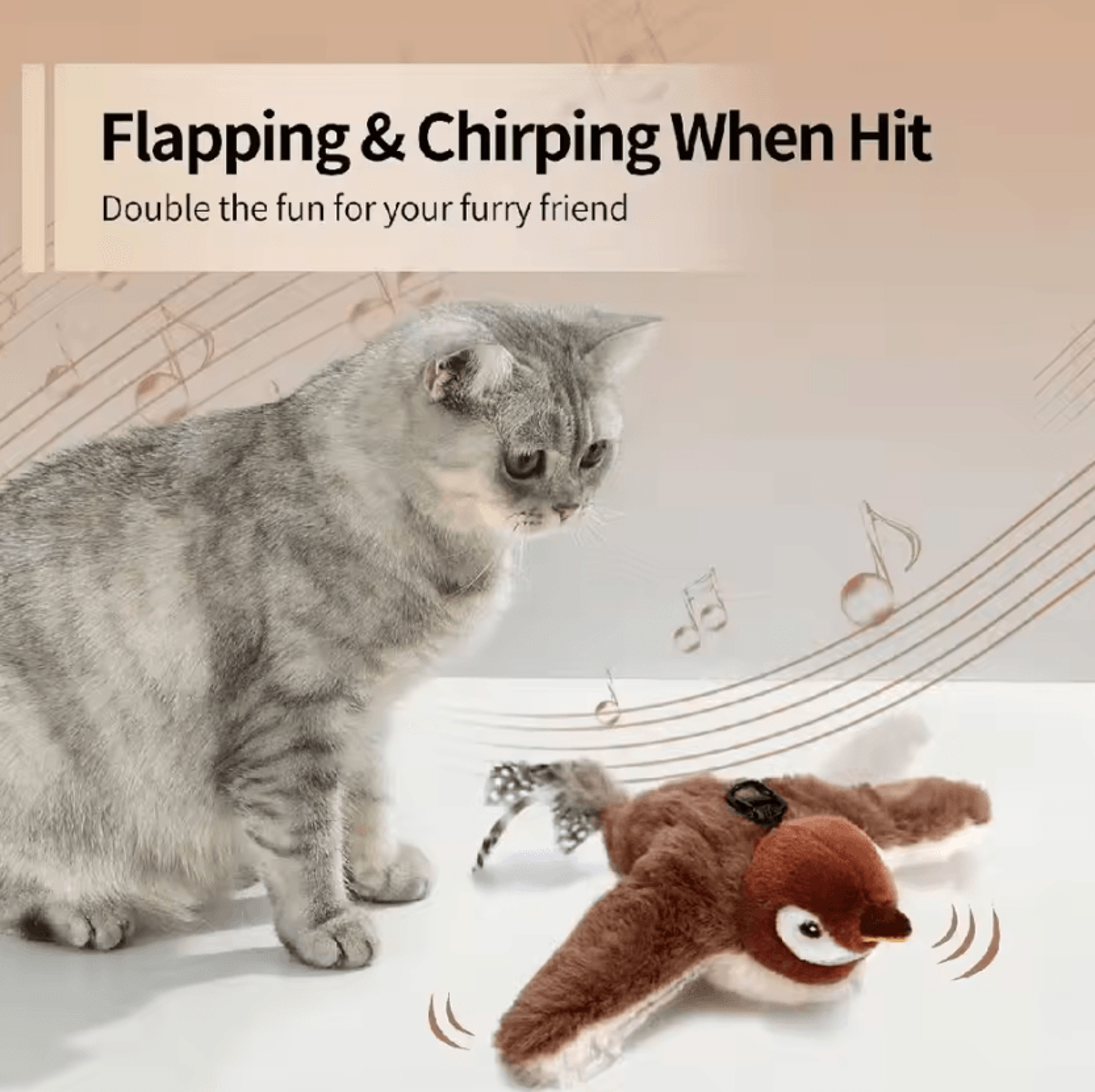 FeatherSong Rechargeable Chirping Bird Cat Toy 2