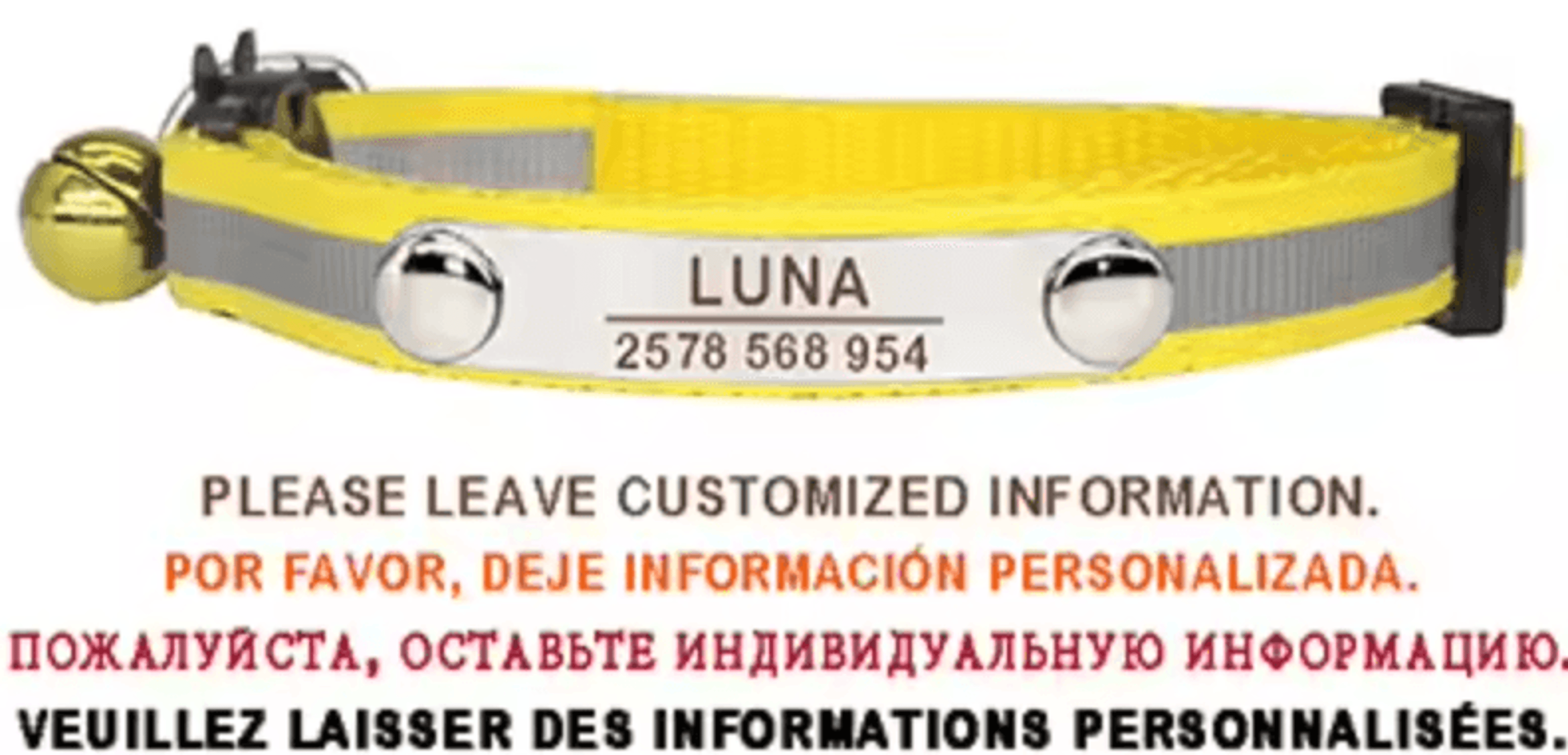 SafeGlow Personalized Reflective Cat Collar 9
