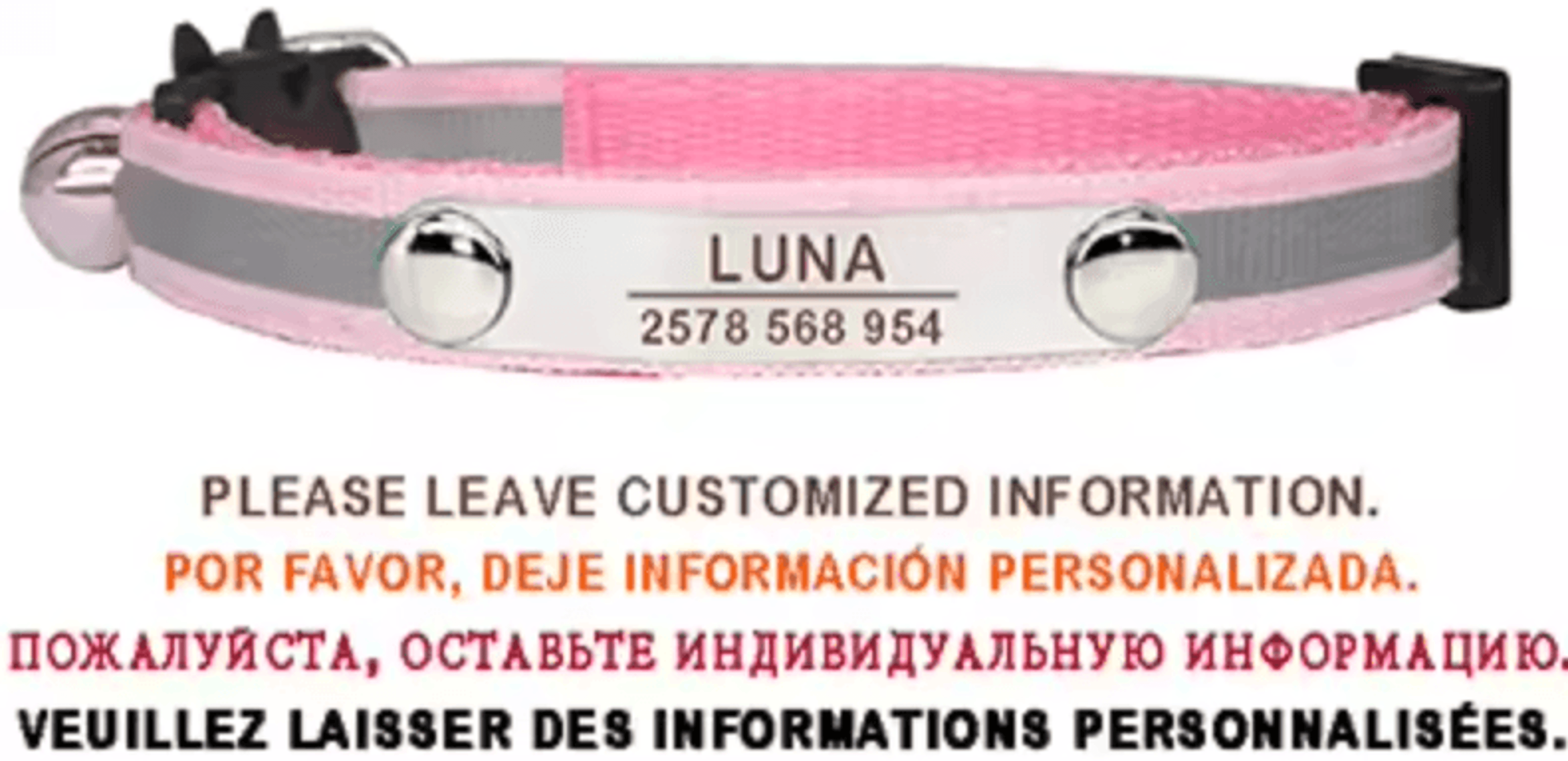 SafeGlow Personalized Reflective Cat Collar 10