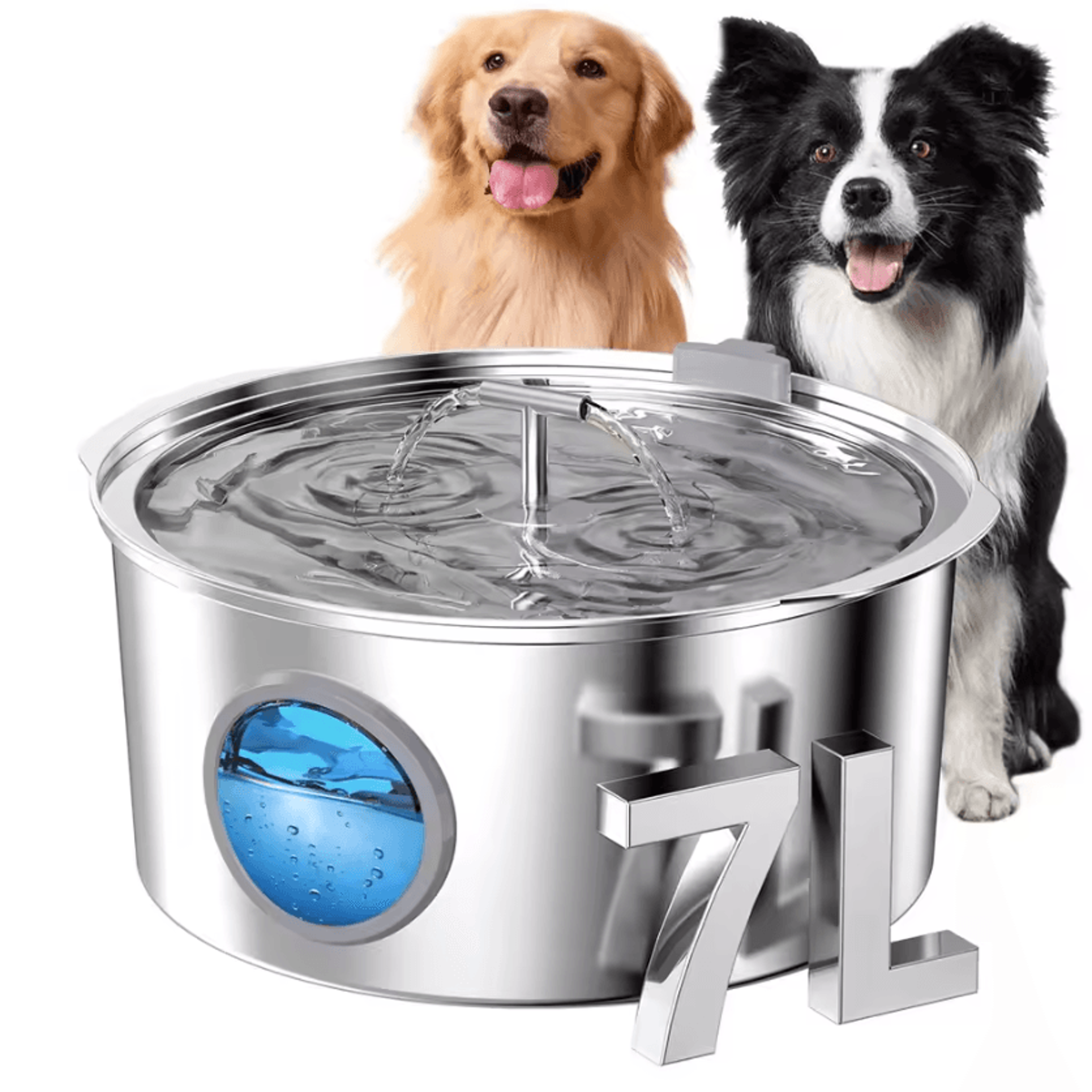 HydroMax 7L Stainless Steel Pet Water Fountain 6
