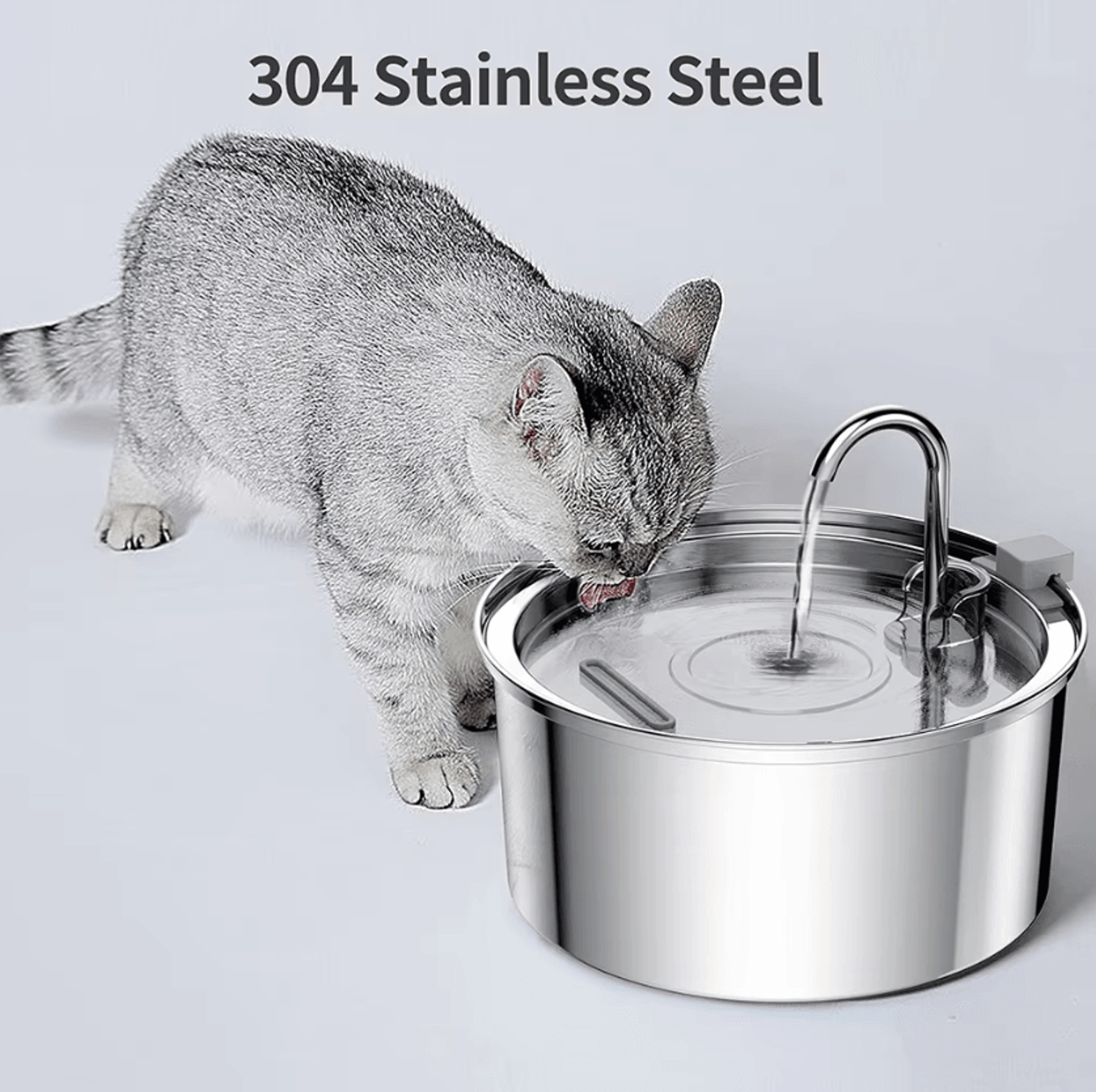 AquaPure Stainless Steel Smart Pet Water Fountain 1