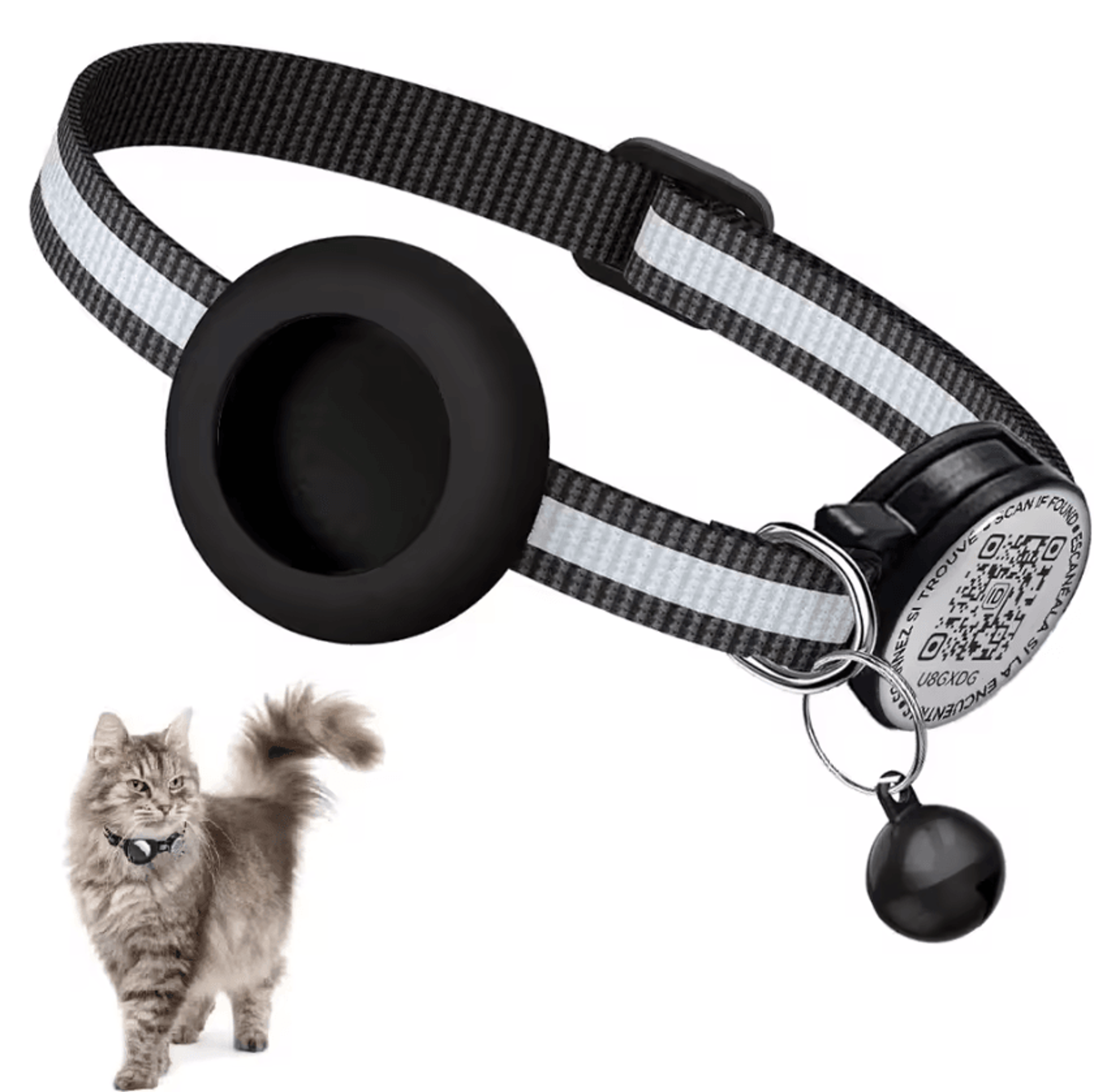 SafeTrack GPS Cat Collar With AirTag Holder 4