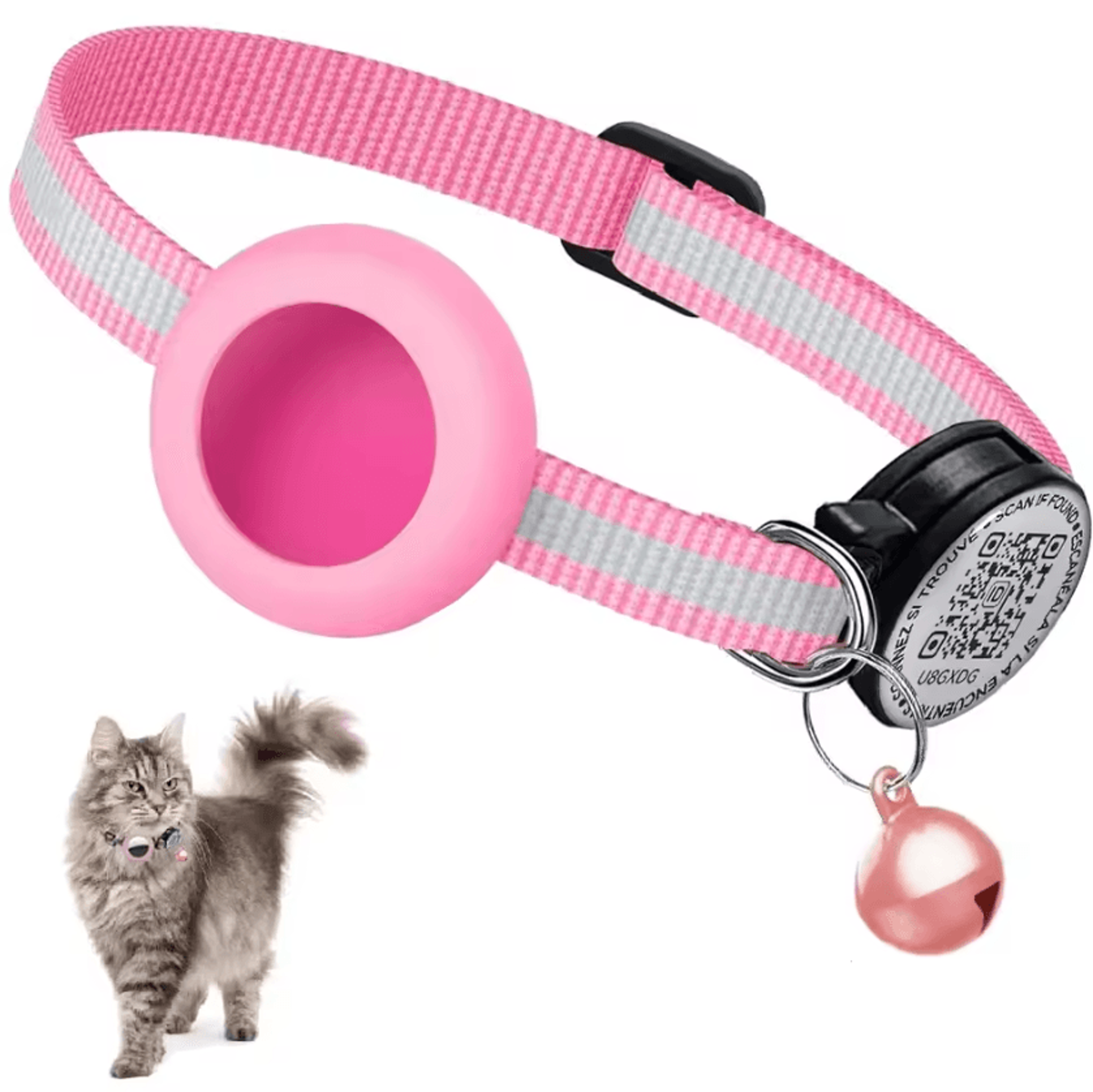 SafeTrack GPS Cat Collar With AirTag Holder 5