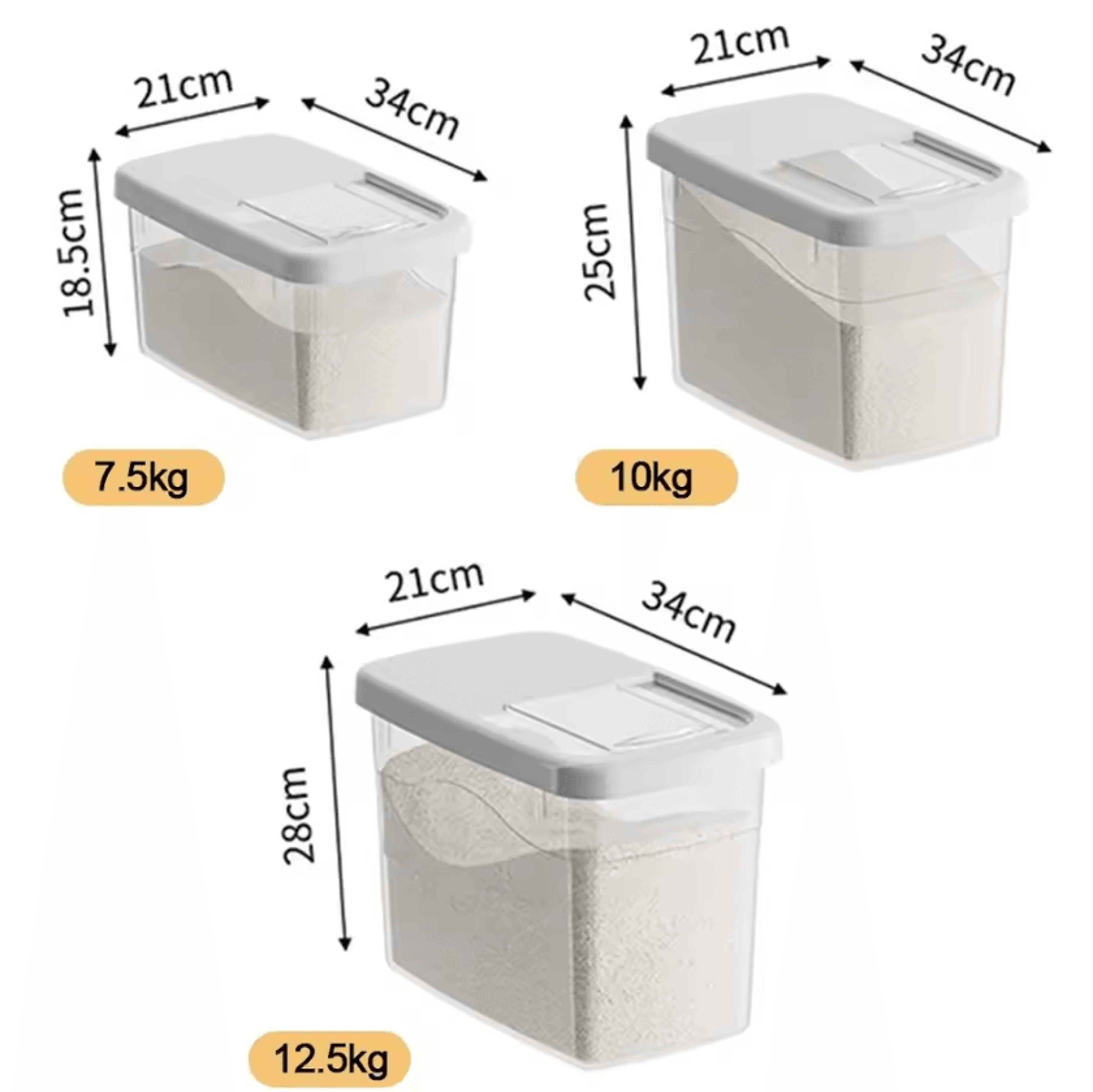FreshGuard Rice Storage Container  Airtight Grain Dispenser 3