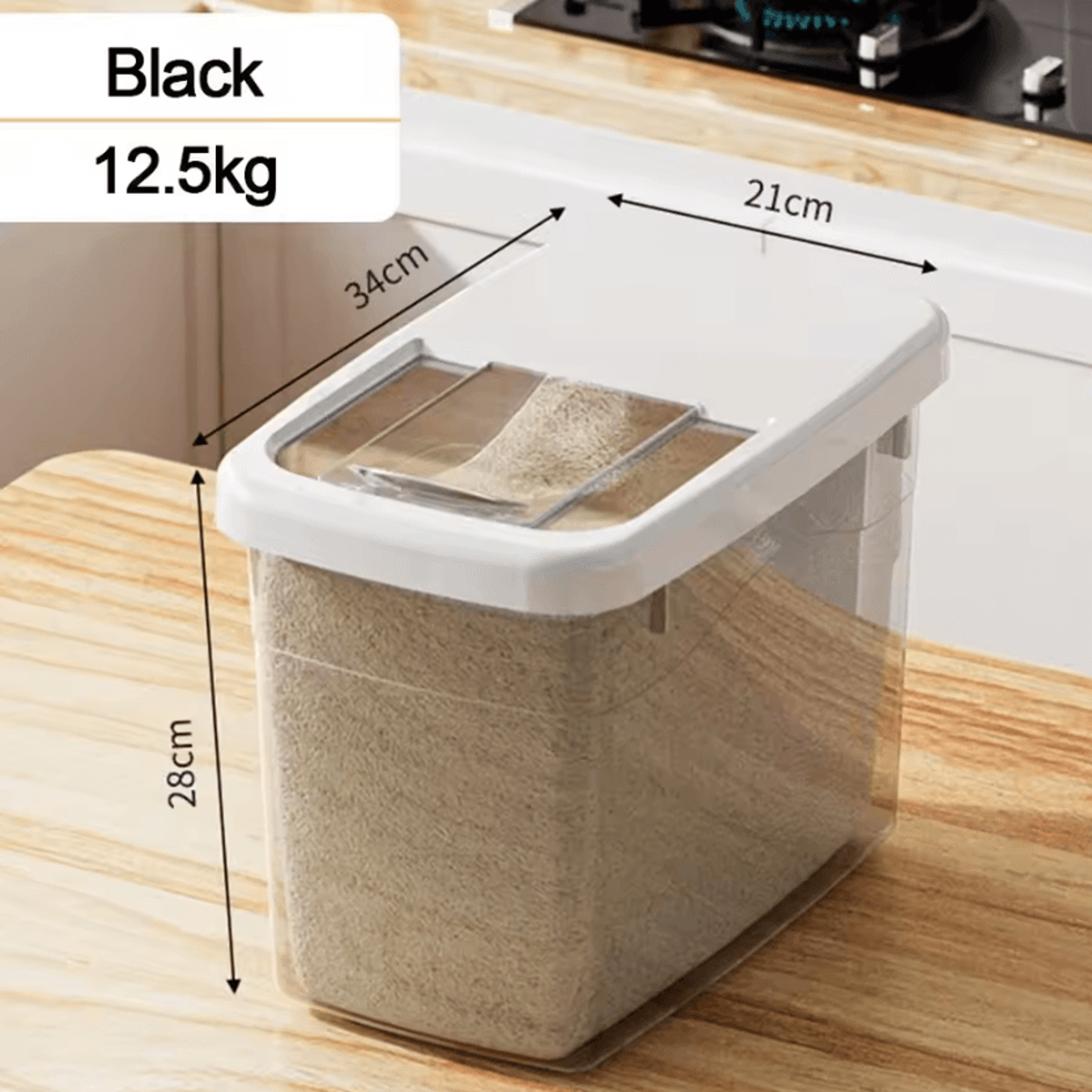 FreshGuard Rice Storage Container  Airtight Grain Dispenser 4