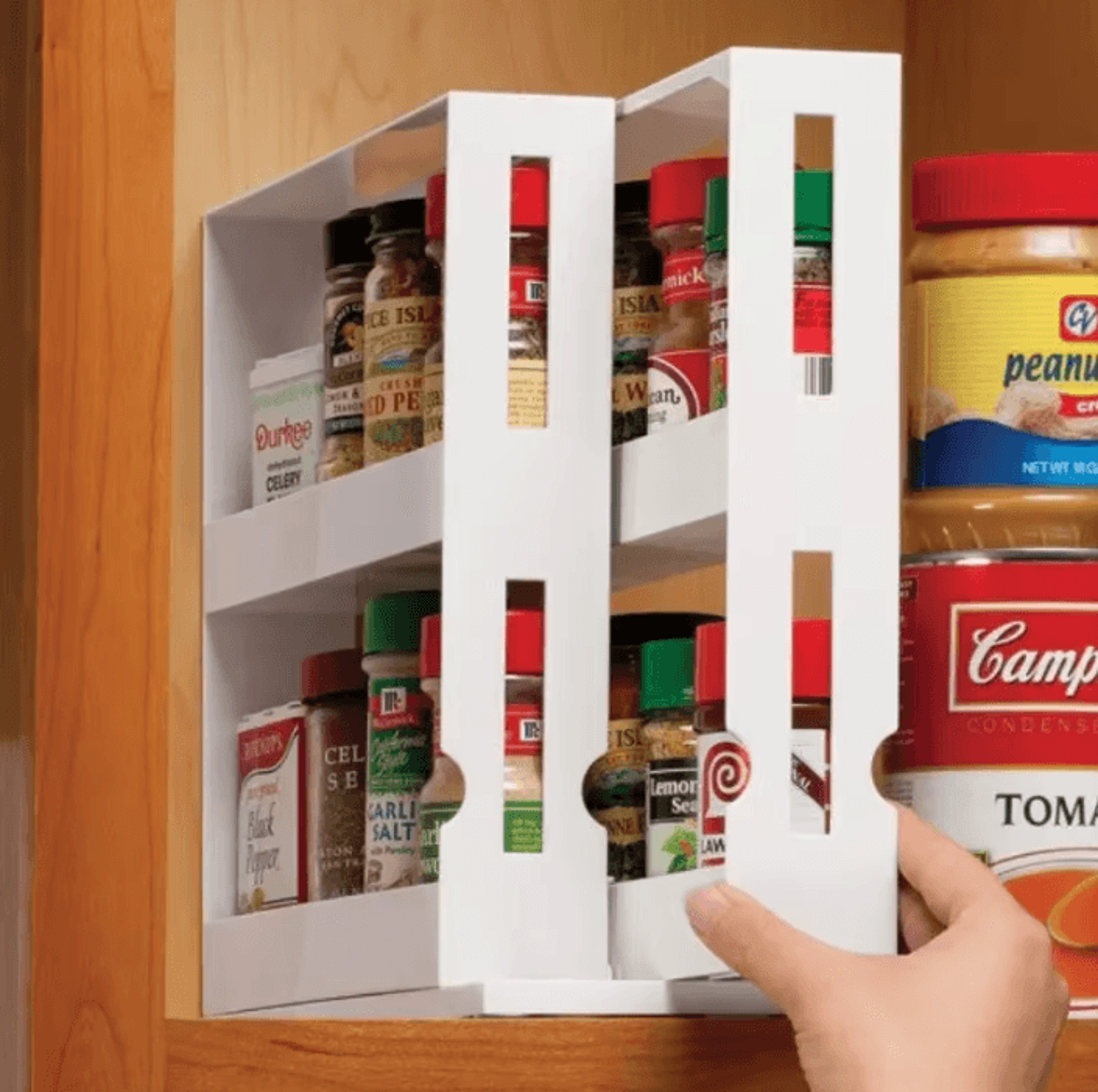 SpinTier 2Tier Rotating Spice Rack  Swivel Storage Organizer 1