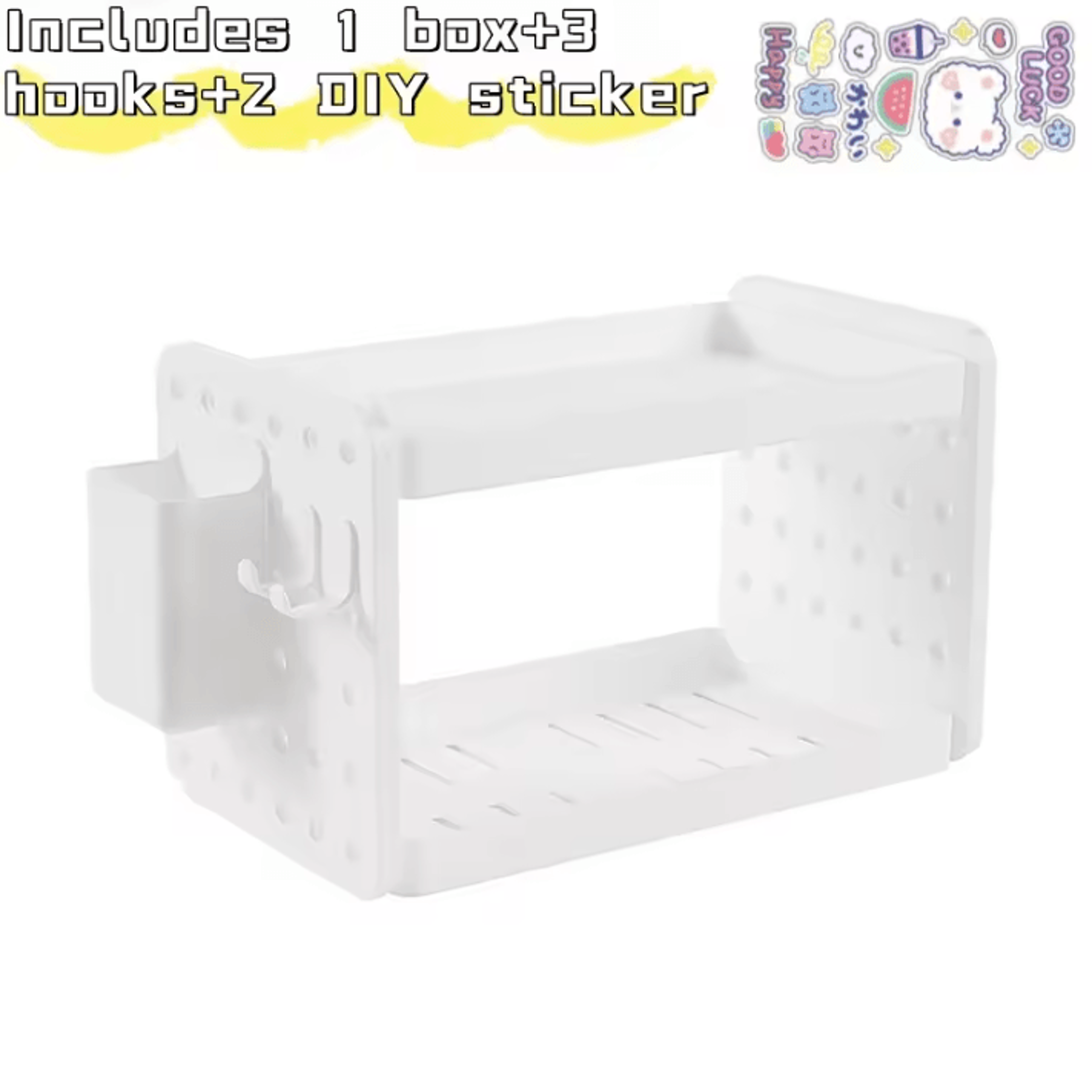 DeskHub 3Tier Desktop Organizer Shelf  Pegboard Office Storage Station 5