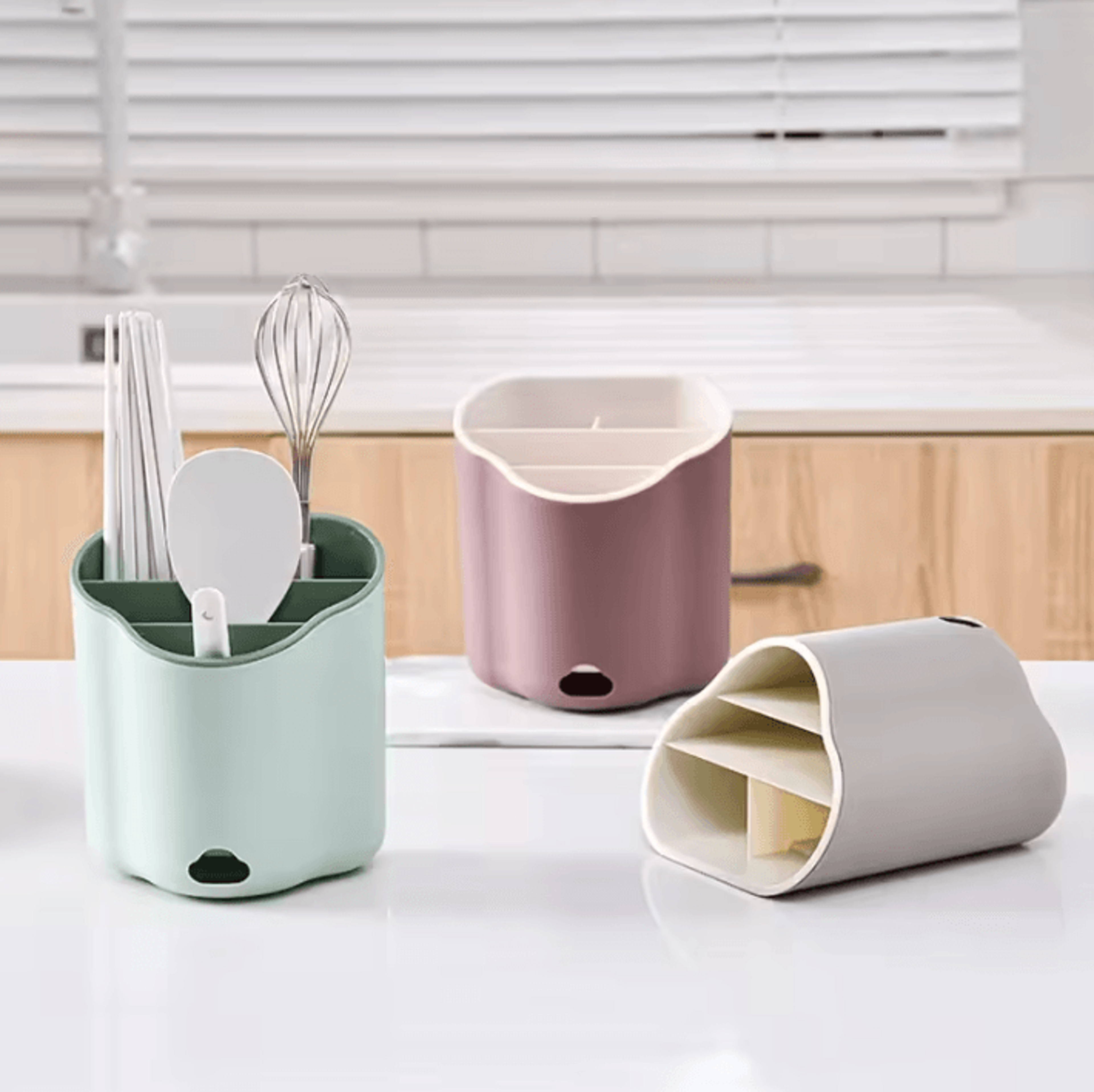 DryFlow DoubleLayer Cutlery Drainer Organizer 2
