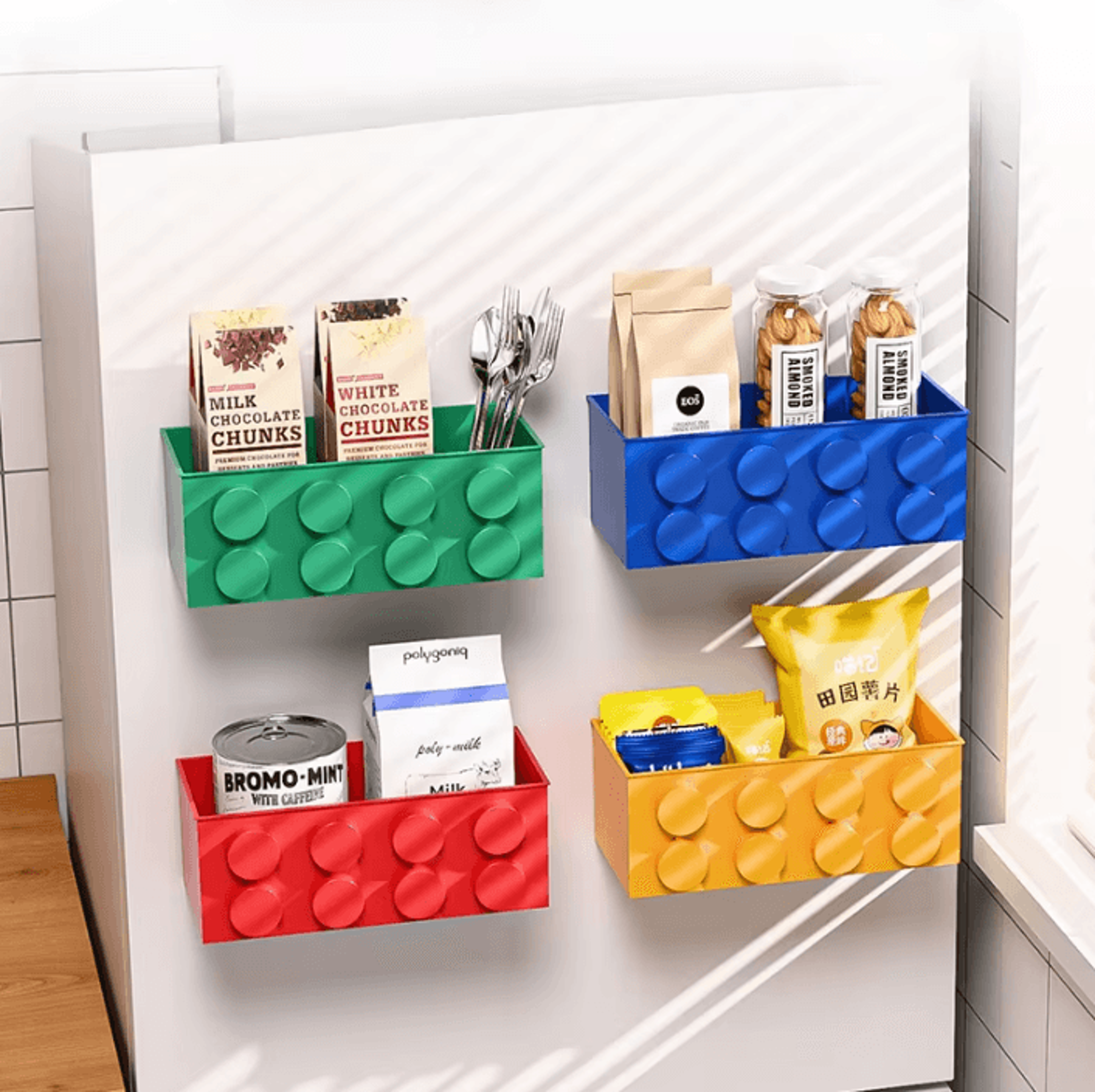 BlockNest Magnetic Refrigerator Storage Organizer 1