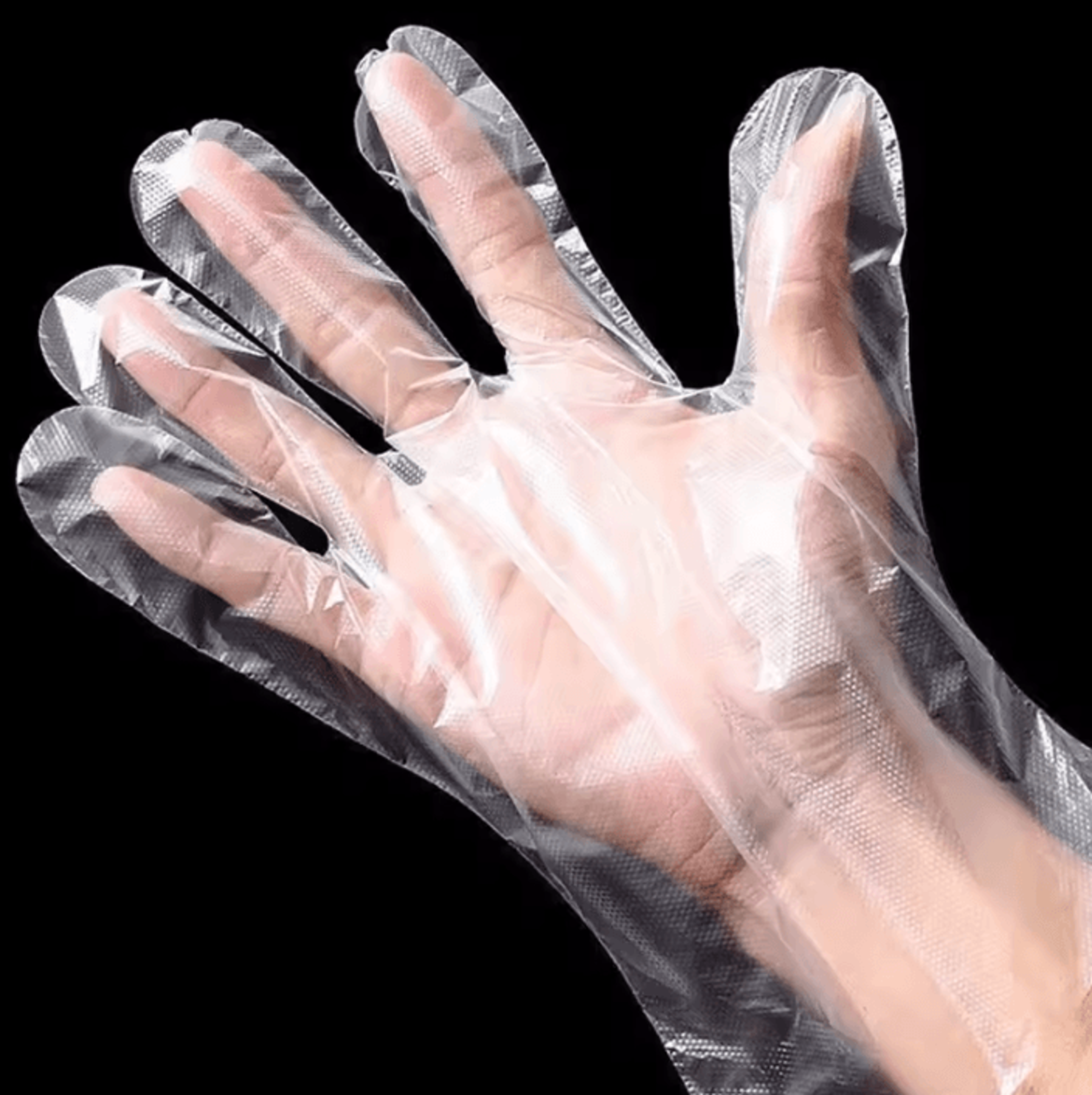 Disposable Transparent Plastic Gloves Waterproof Food Prep Gloves For Kitchen And BBQ 1