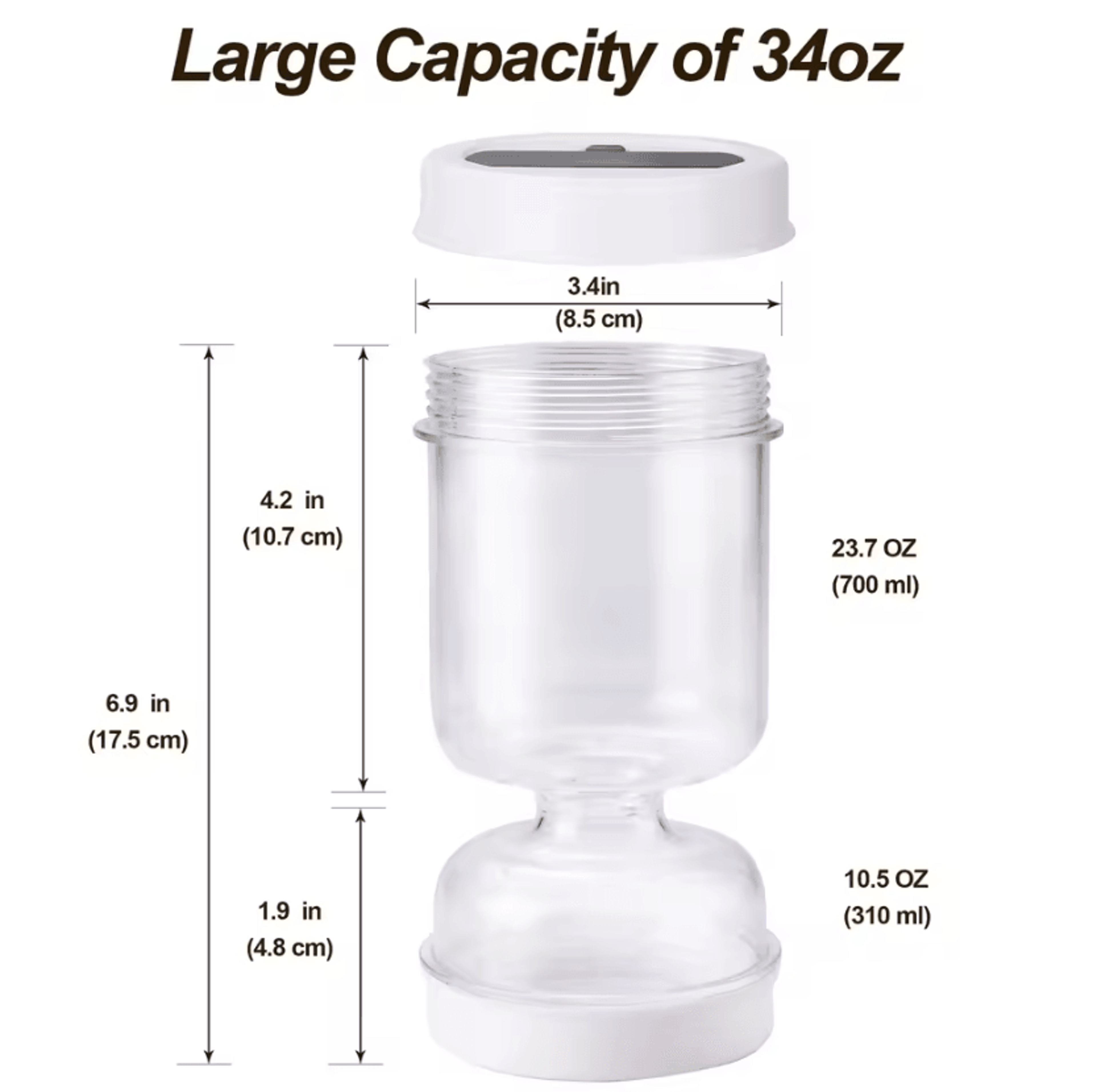 Hourglass Pickle Jar With Strainer  Airtight Pickle Jar With Strainer For Olives Pickles  Kitchen S 4