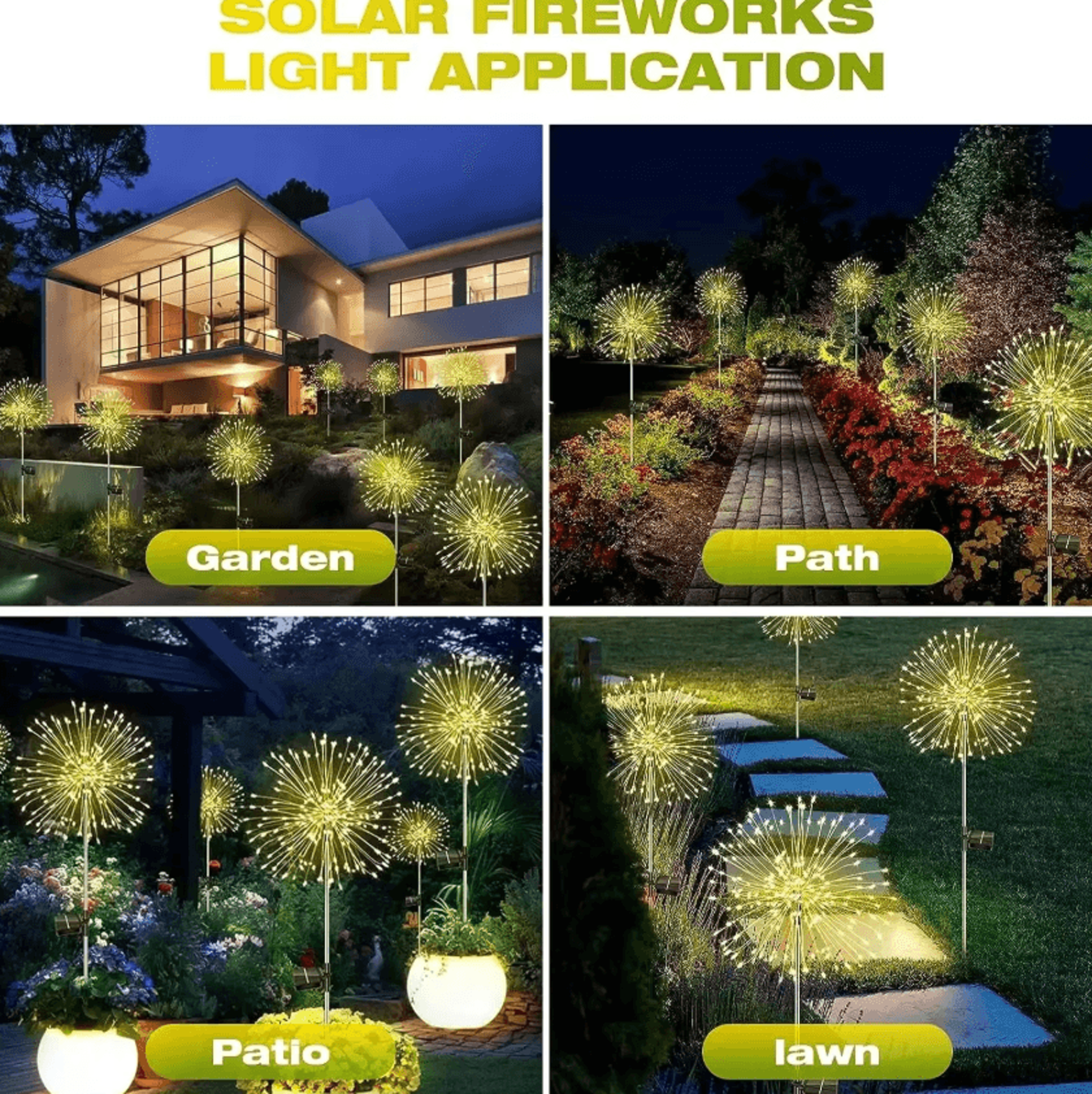 Solar Firework Garden Lights  Waterproof Solar Firework Lights For Outdoor Landscape Lawn  Patio De 1