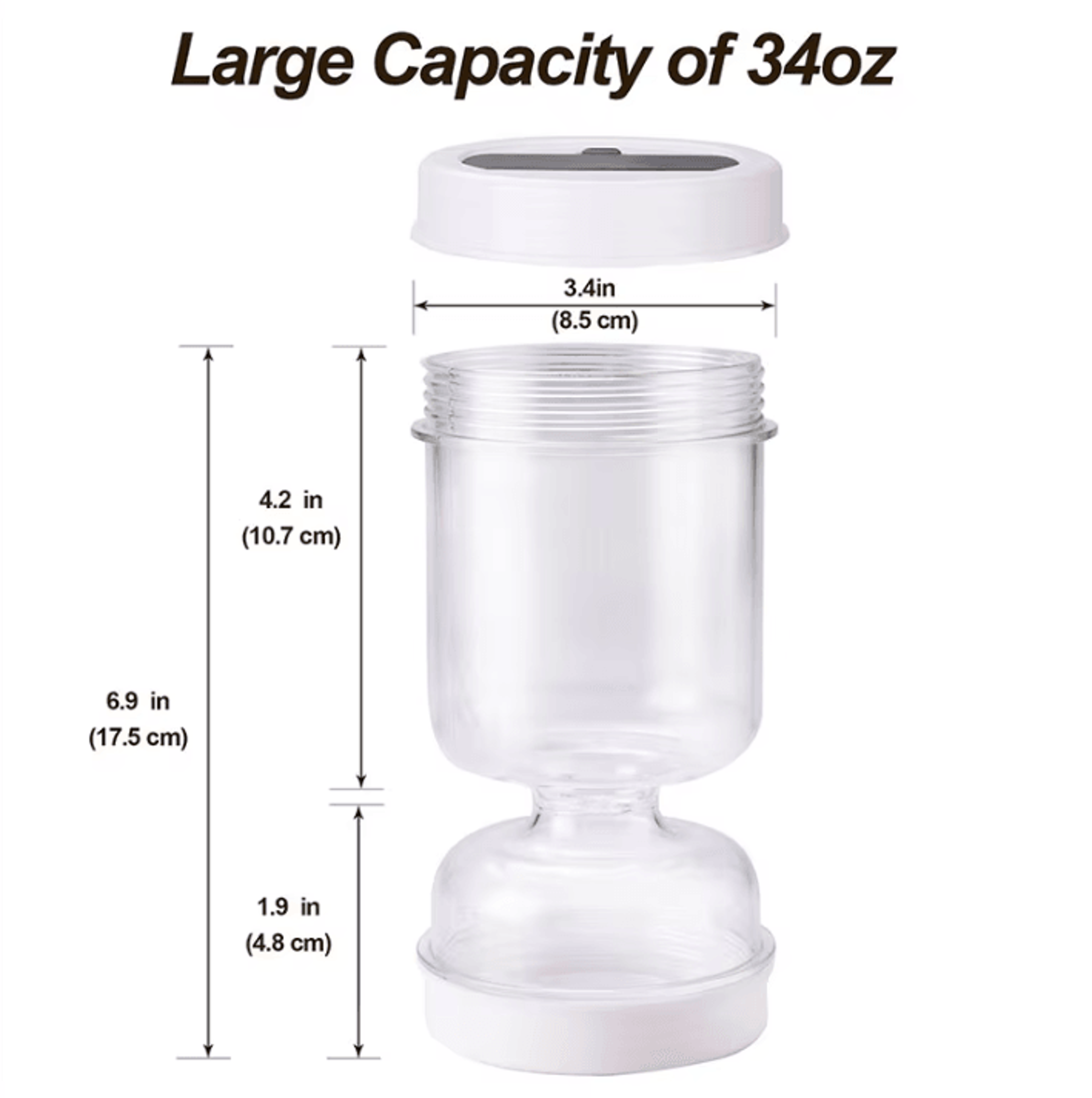 2Pack Hourglass Pickle Jar With Strainer  Airtight Pickle Jar With Strainer For Olives Pickles  Kit 4