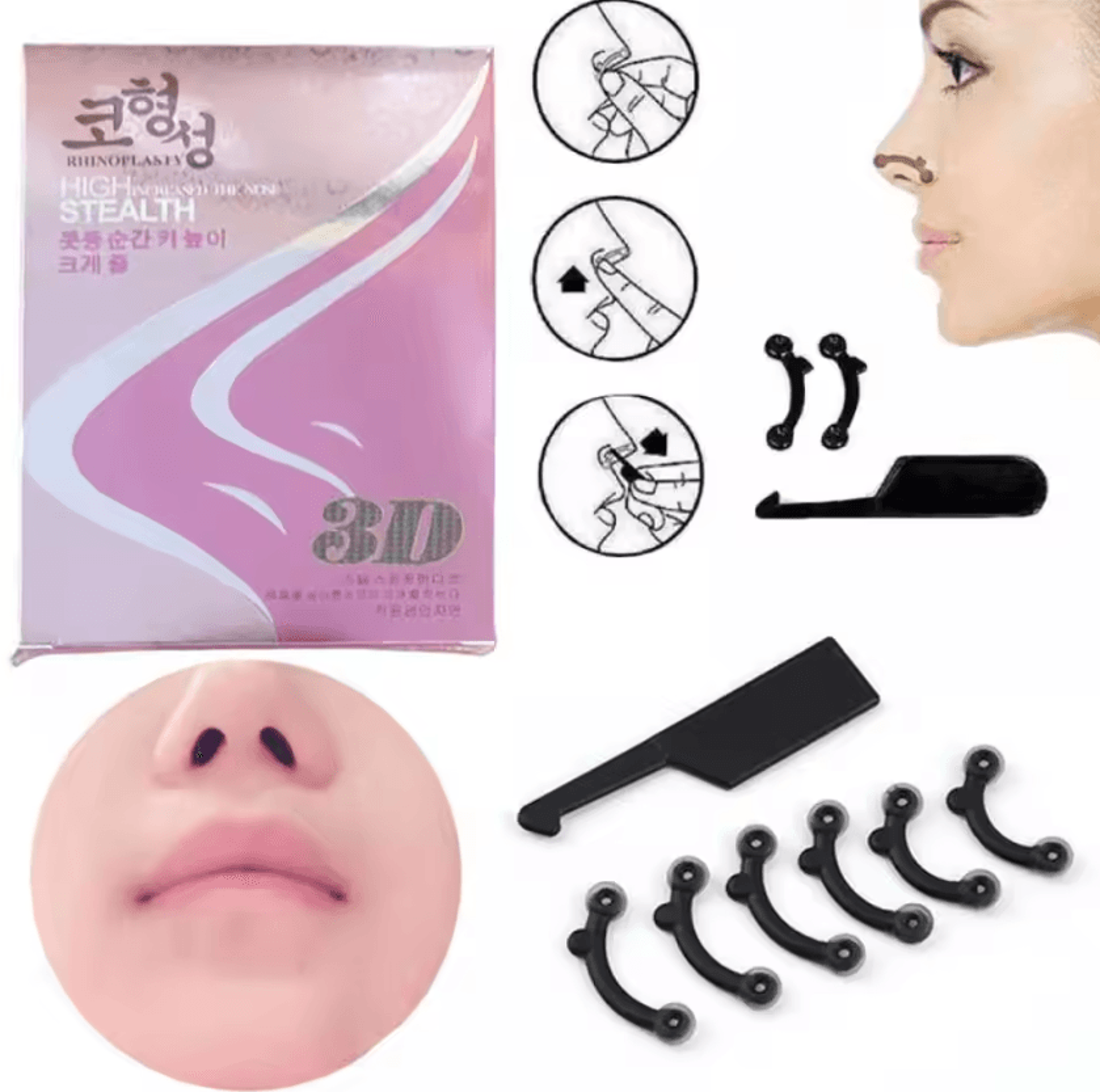 Beauty Nose Shaper Clip Set With Nose Bridge Lifter And Massage Roller 1