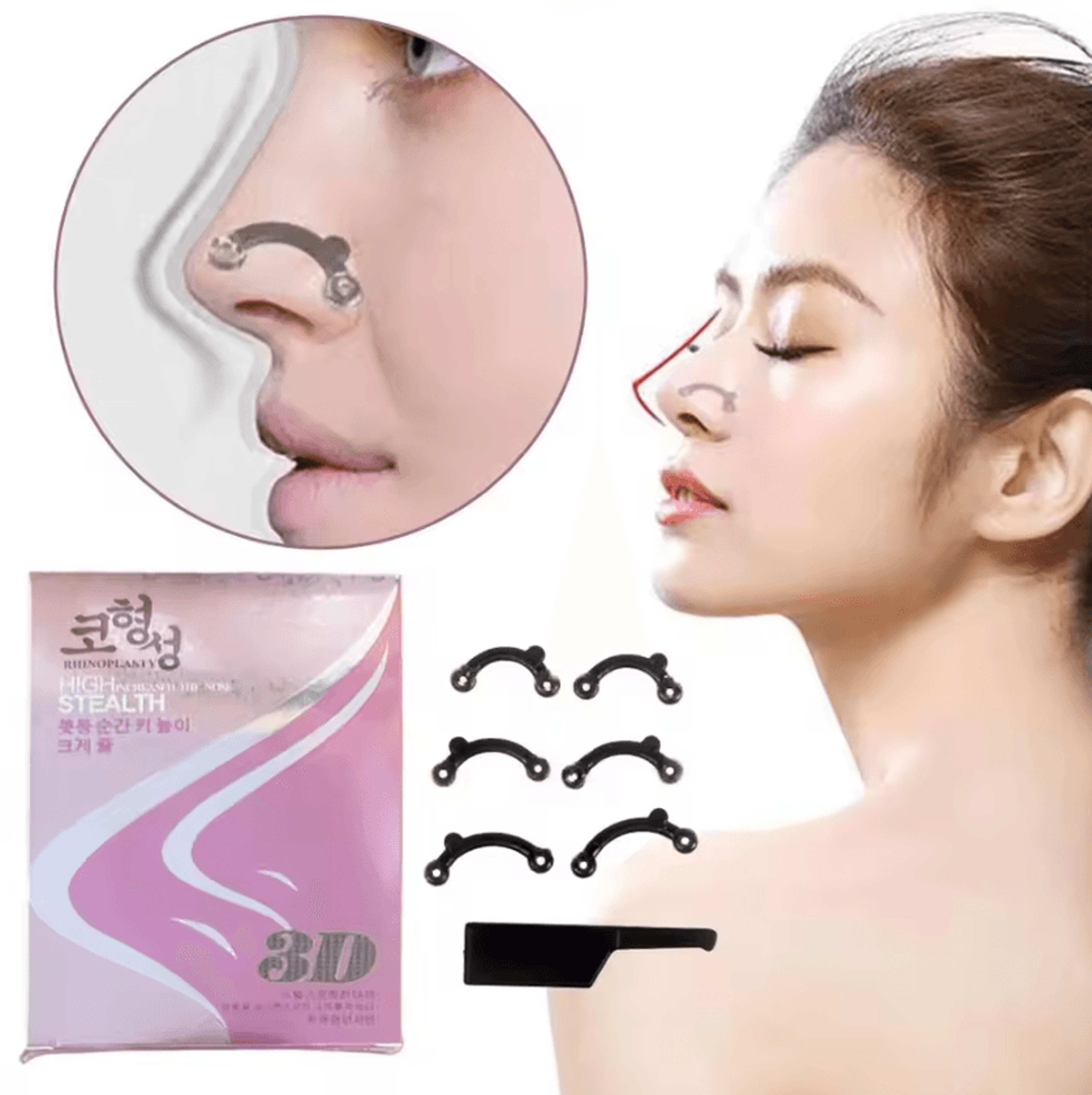 Beauty Nose Shaper Clip Set With Nose Bridge Lifter And Massage Roller 2