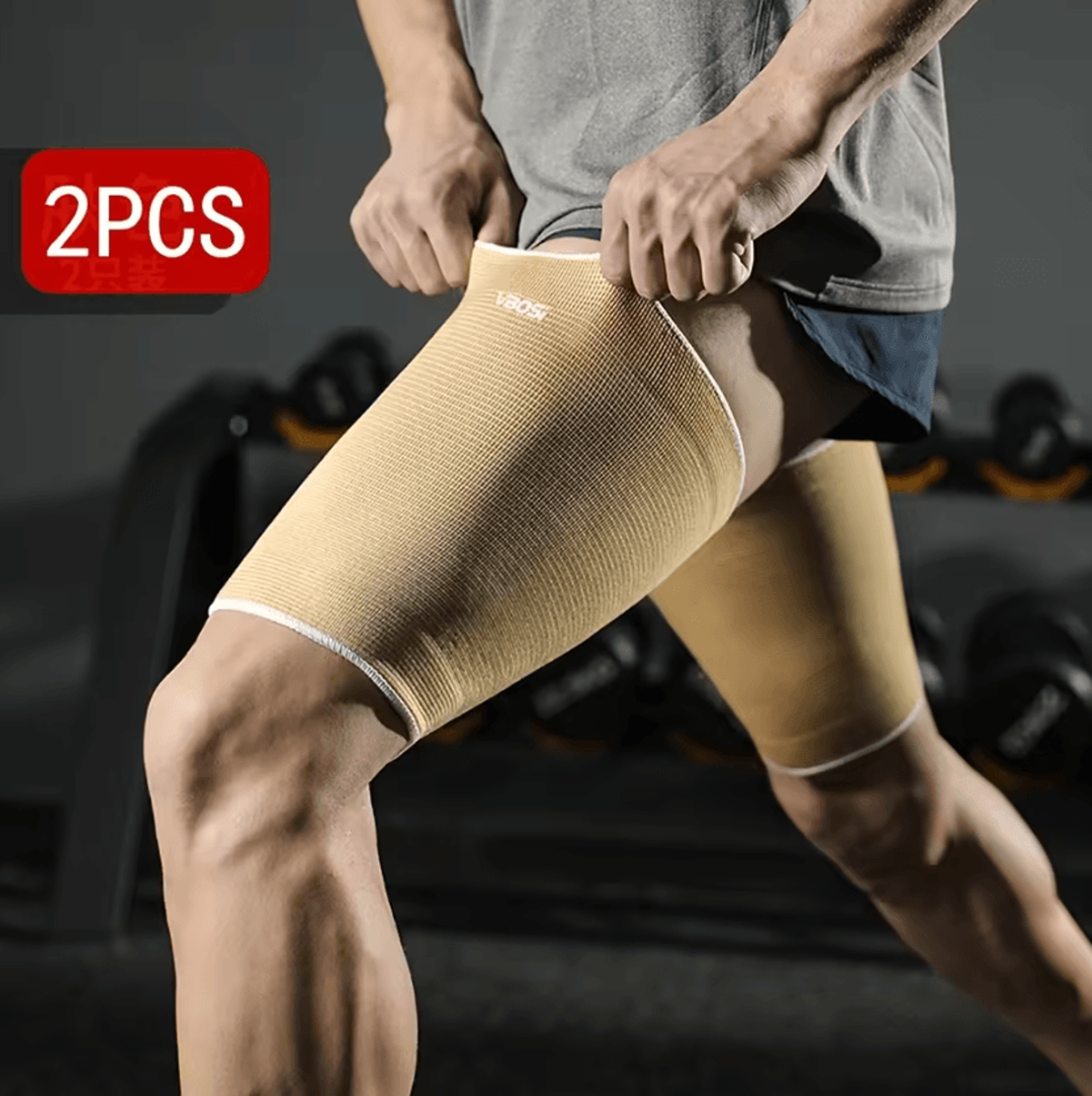 2 Pack Thigh Compression Sleeves For Men And Women Running Sports And Muscle Support 4