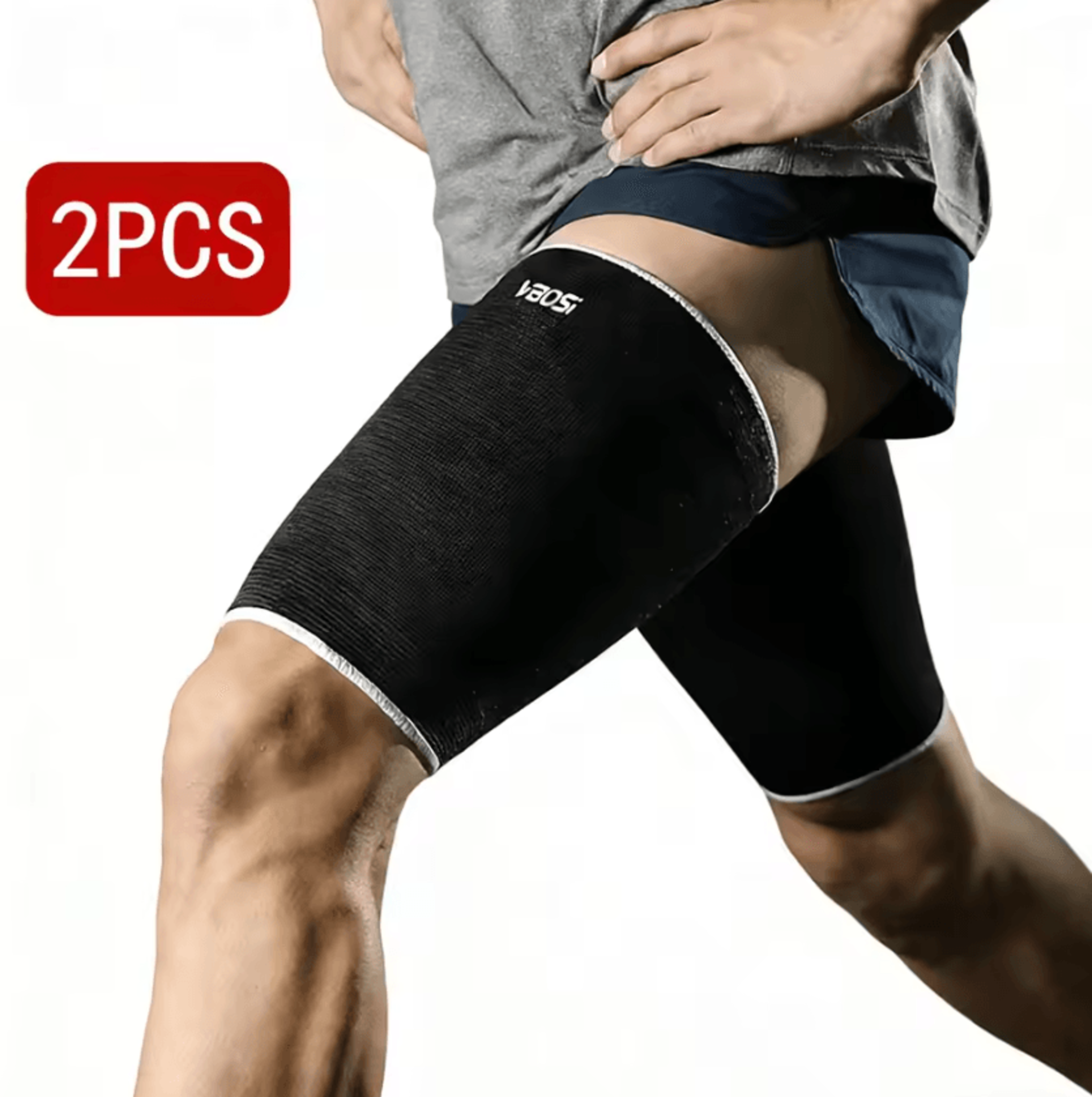 2 Pack Thigh Compression Sleeves For Men And Women Running Sports And Muscle Support 5