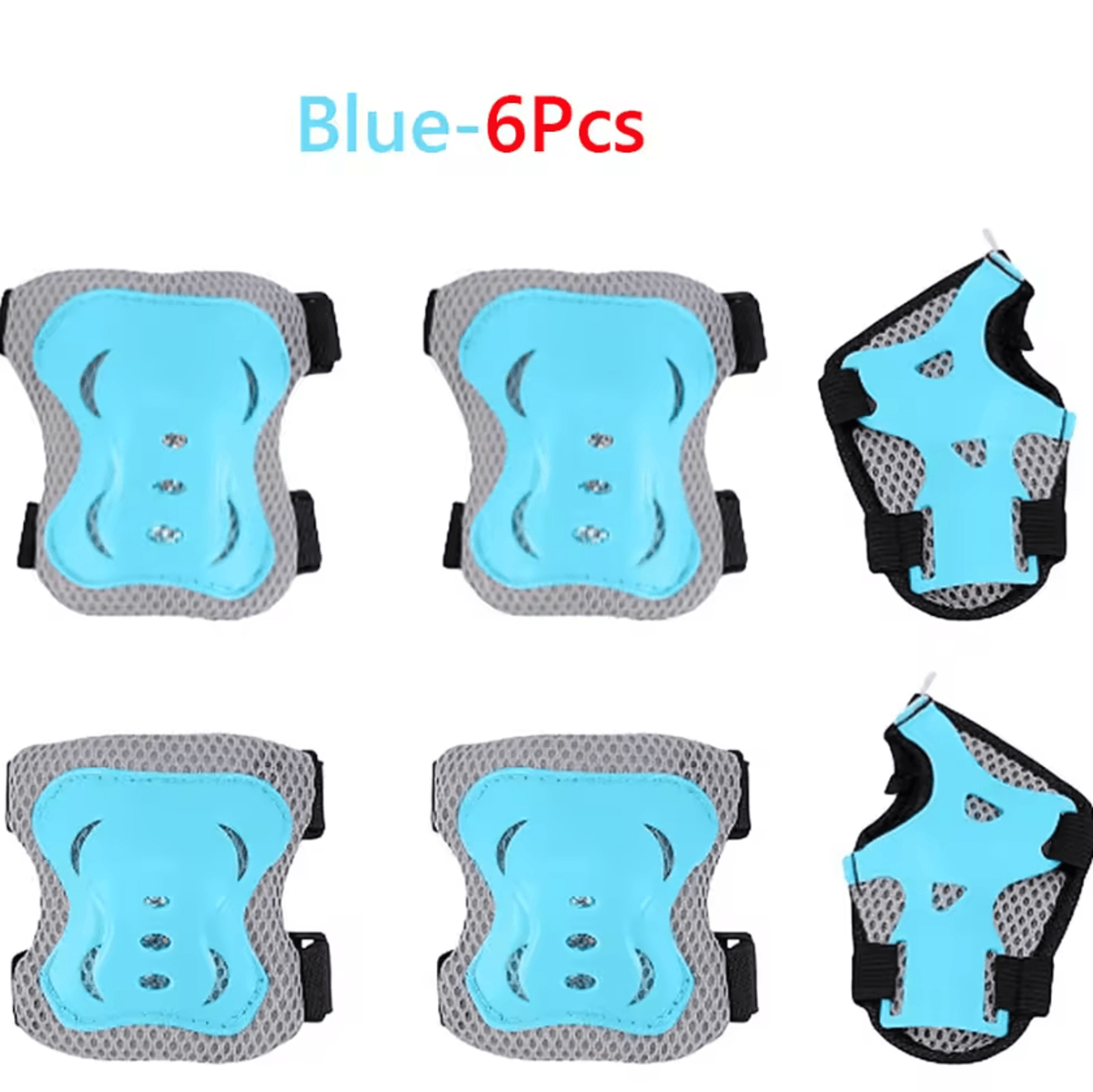 6in1 Kids Protective Gear Set With Knee Pads Elbow Pads  Wrist Guards For Skating Cycling Scooters  3