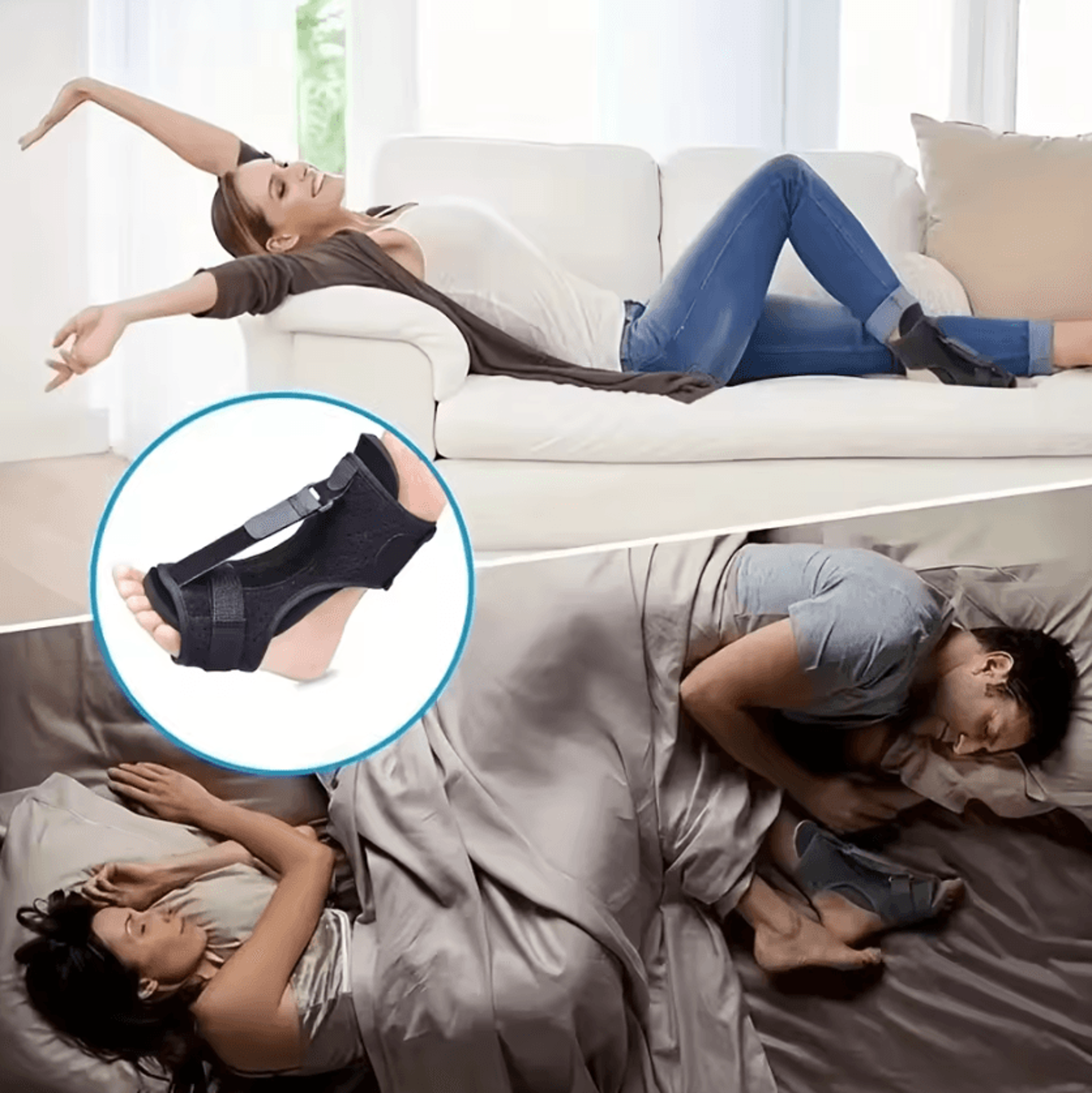 Adjustable Plantar Fasciitis Night Splint Foot Support Brace For Comfortable Overnight Stretching 3