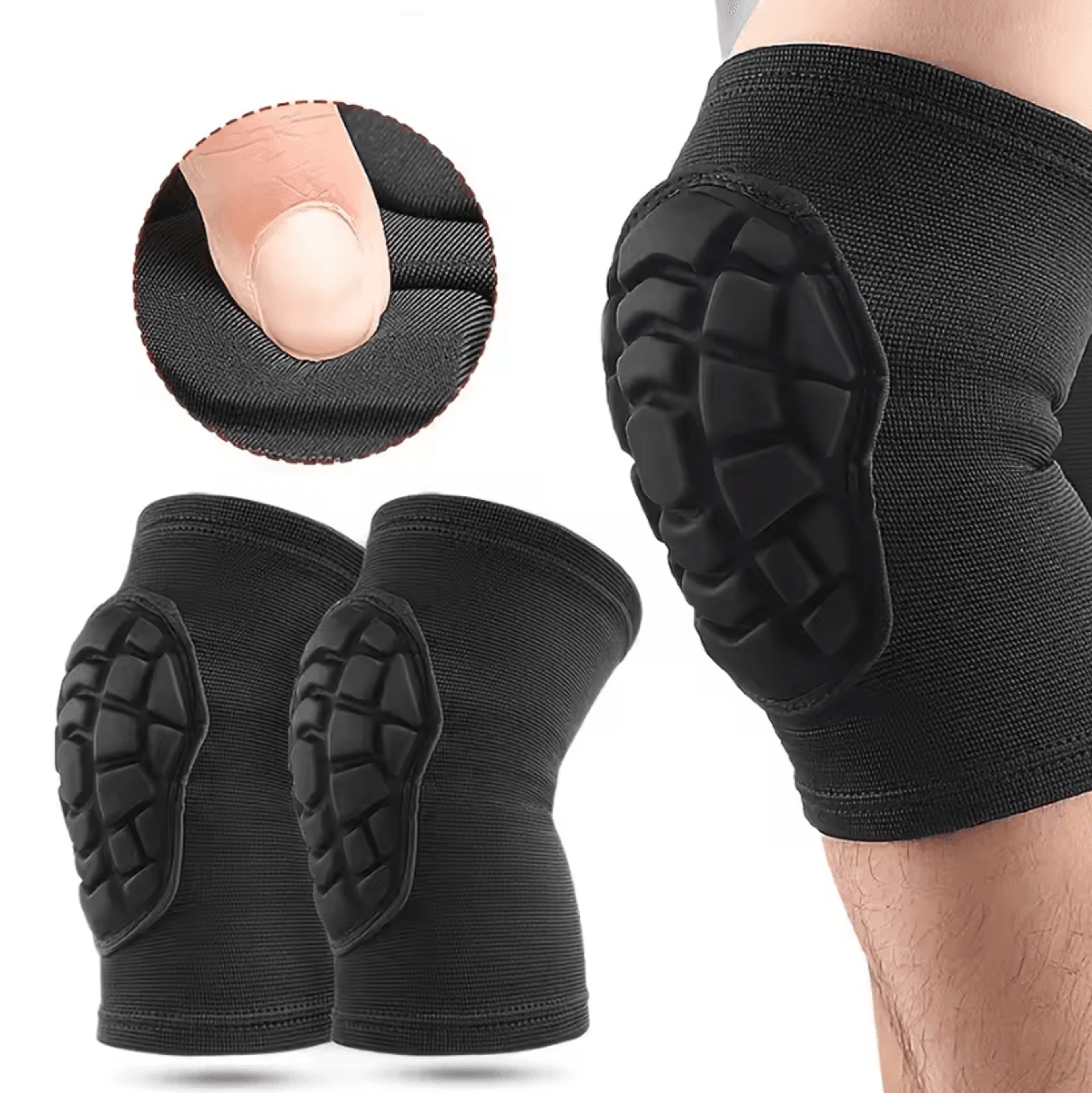 1 Pair Sports Knee Pads Compression Knee Sleeves For Basketball Volleyball Running  Cycling 4