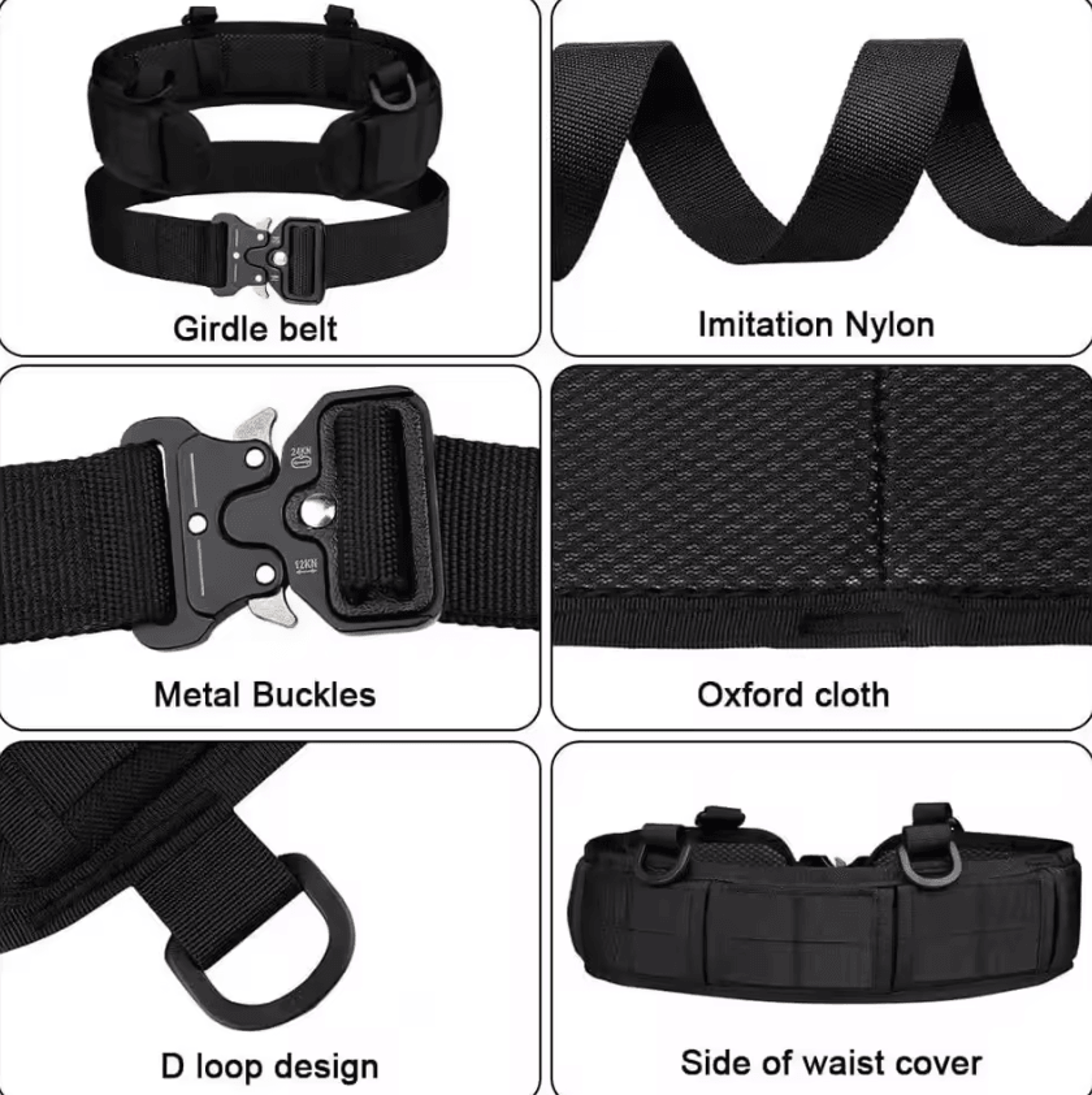 Adjustable Padded Utility Waist Belt With Quick Release Buckle For Hiking Camping And Outdoor Work 2
