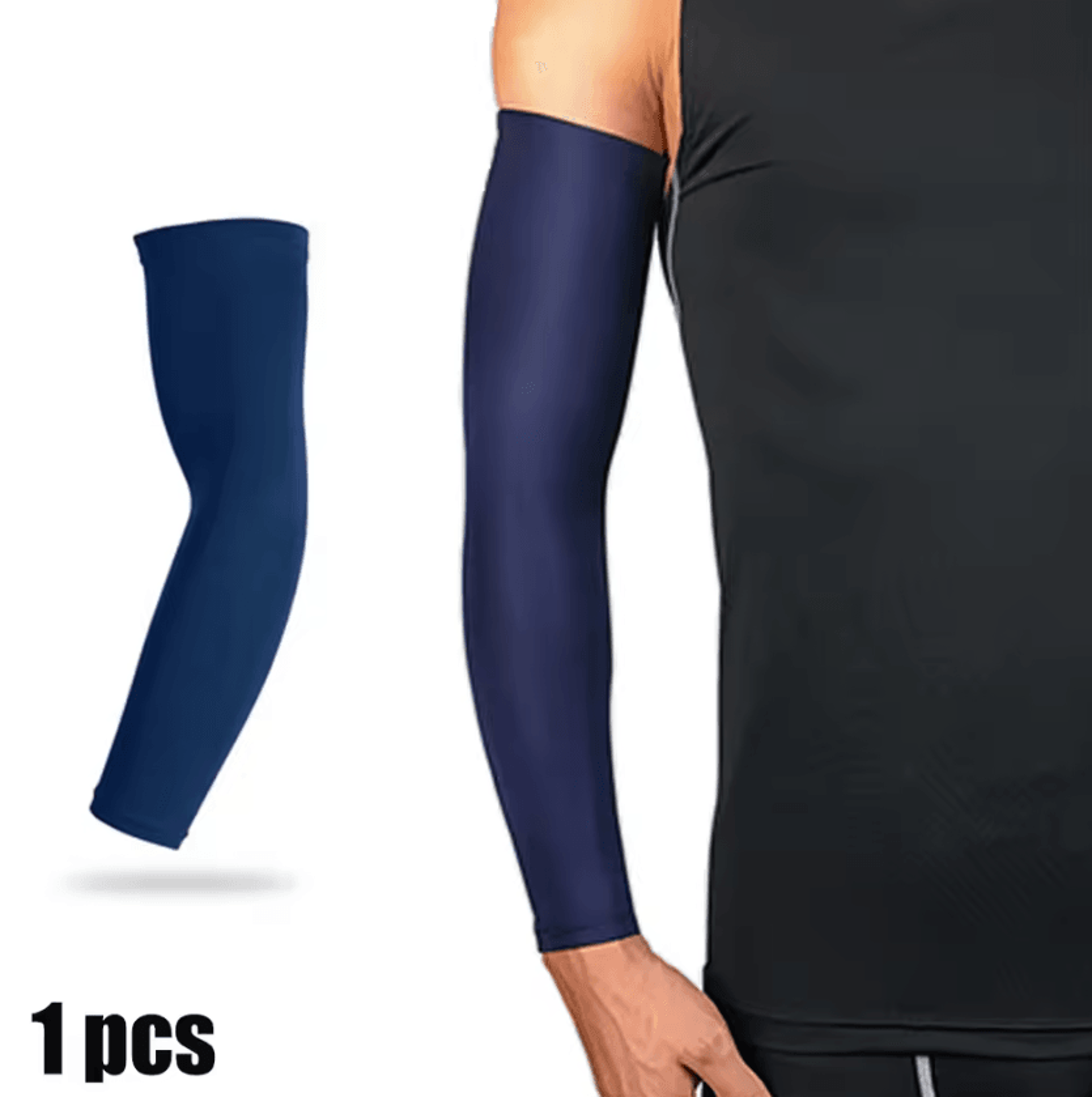 Cooling Compression Arm Sleeve With UV Sun Protection For Basketball Running And Cycling 3