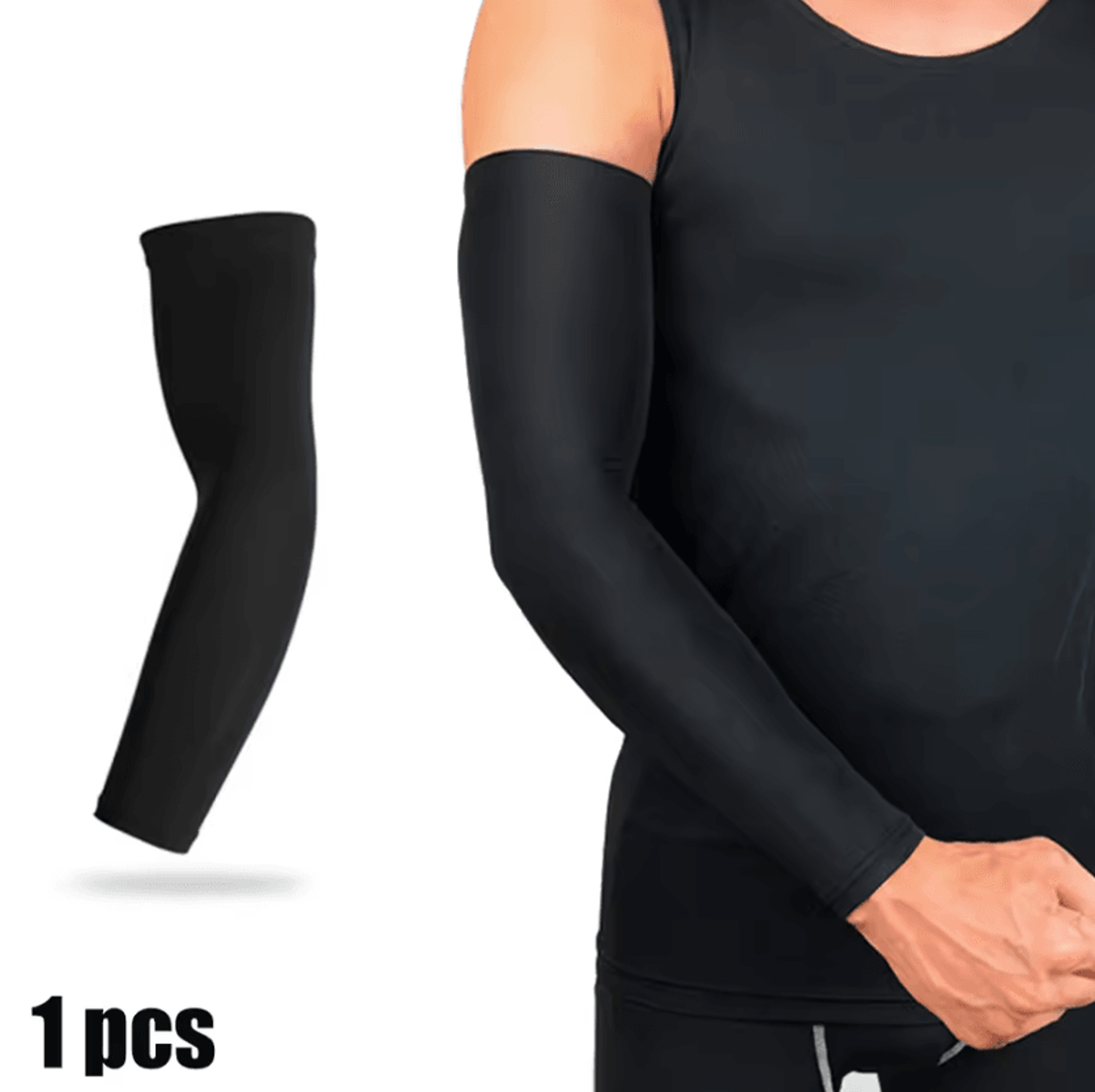 Cooling Compression Arm Sleeve With UV Sun Protection For Basketball Running And Cycling 6