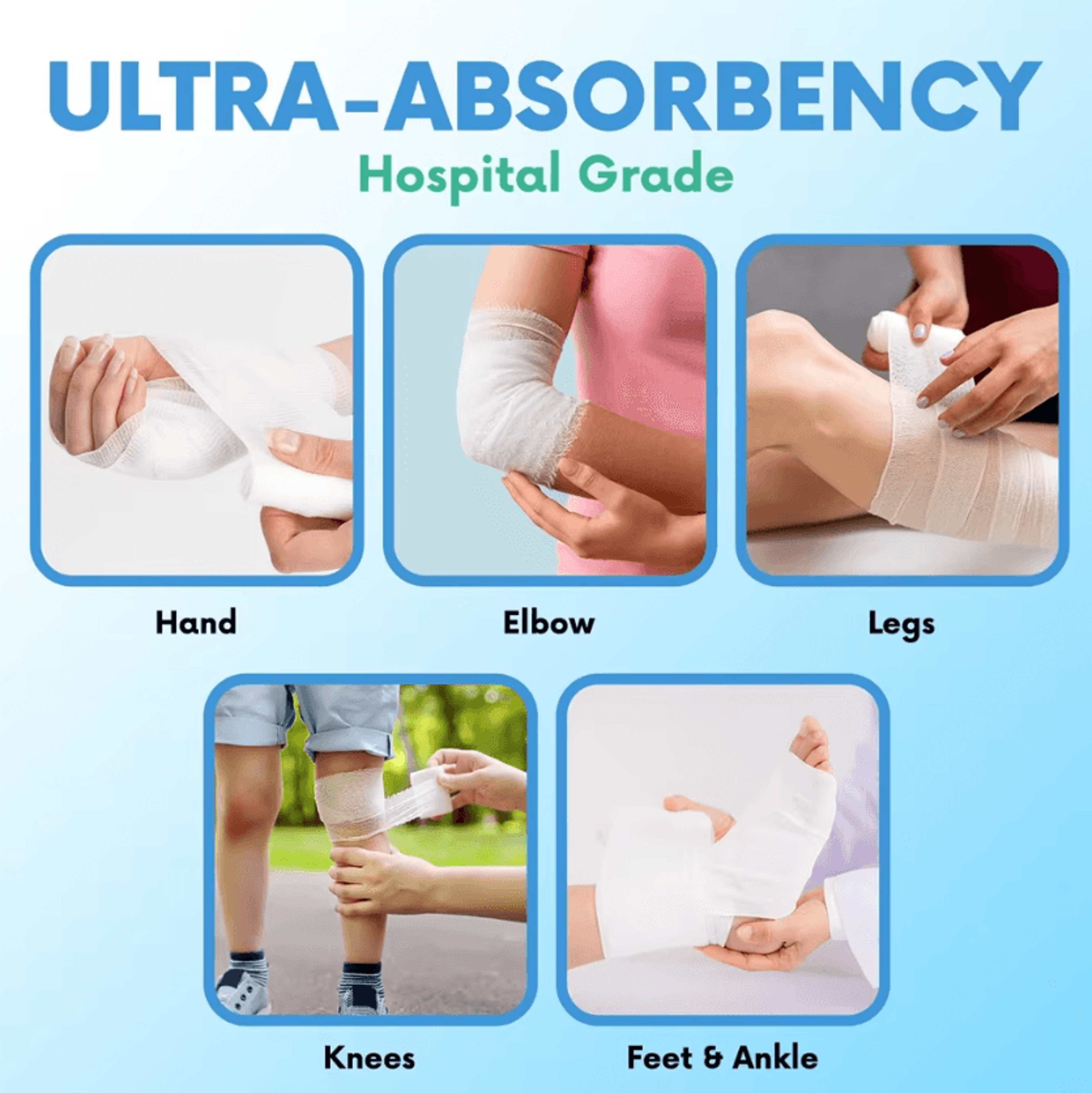 Premium Stretch Gauze Bandage Rolls Soft Woven Gauze Wrap For Dressing Support And First Aid Care 2