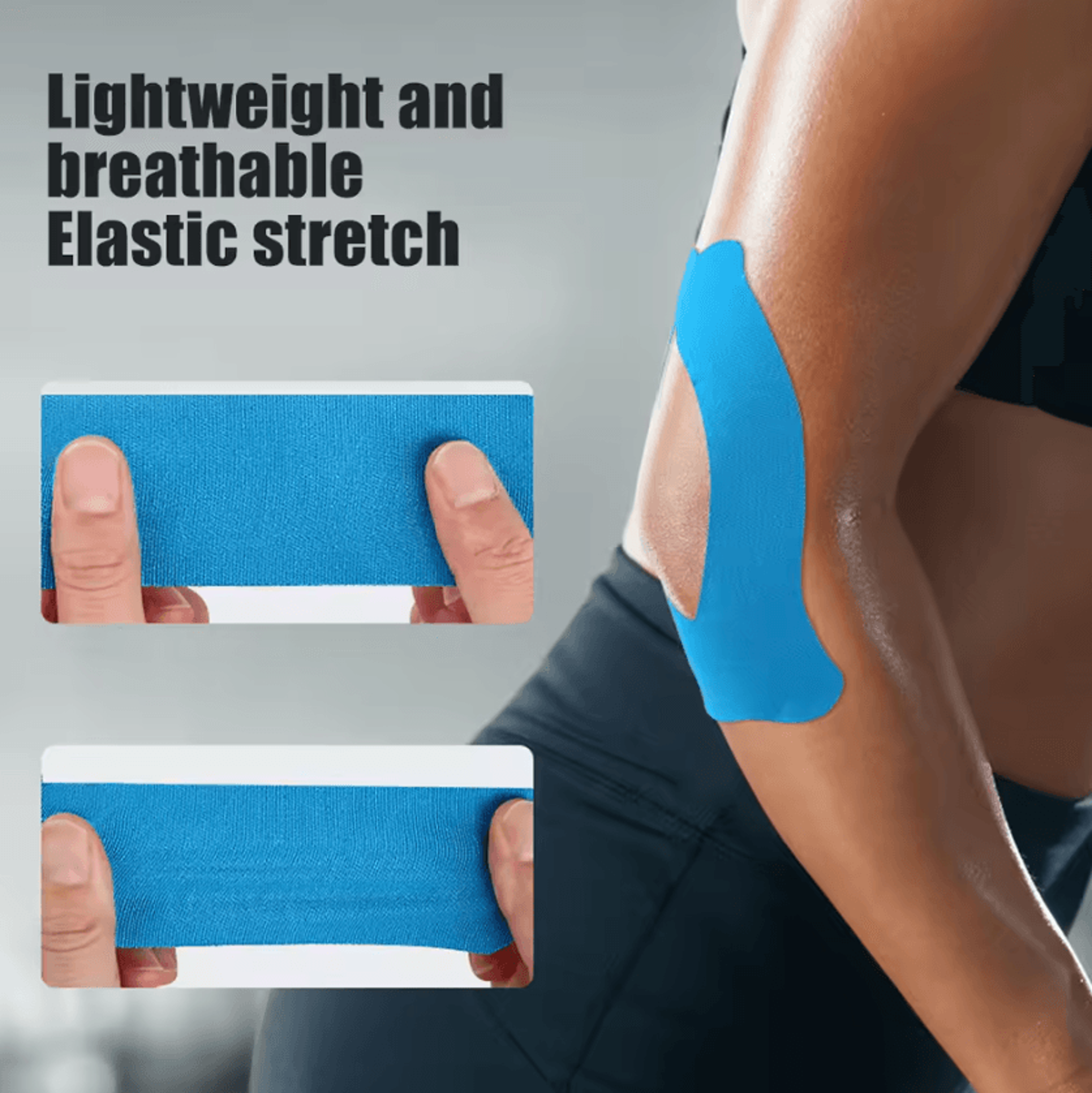 10 Piece Precut Kinesiology Tape Waterproof Athletic Support For Running Gym And Sports 1