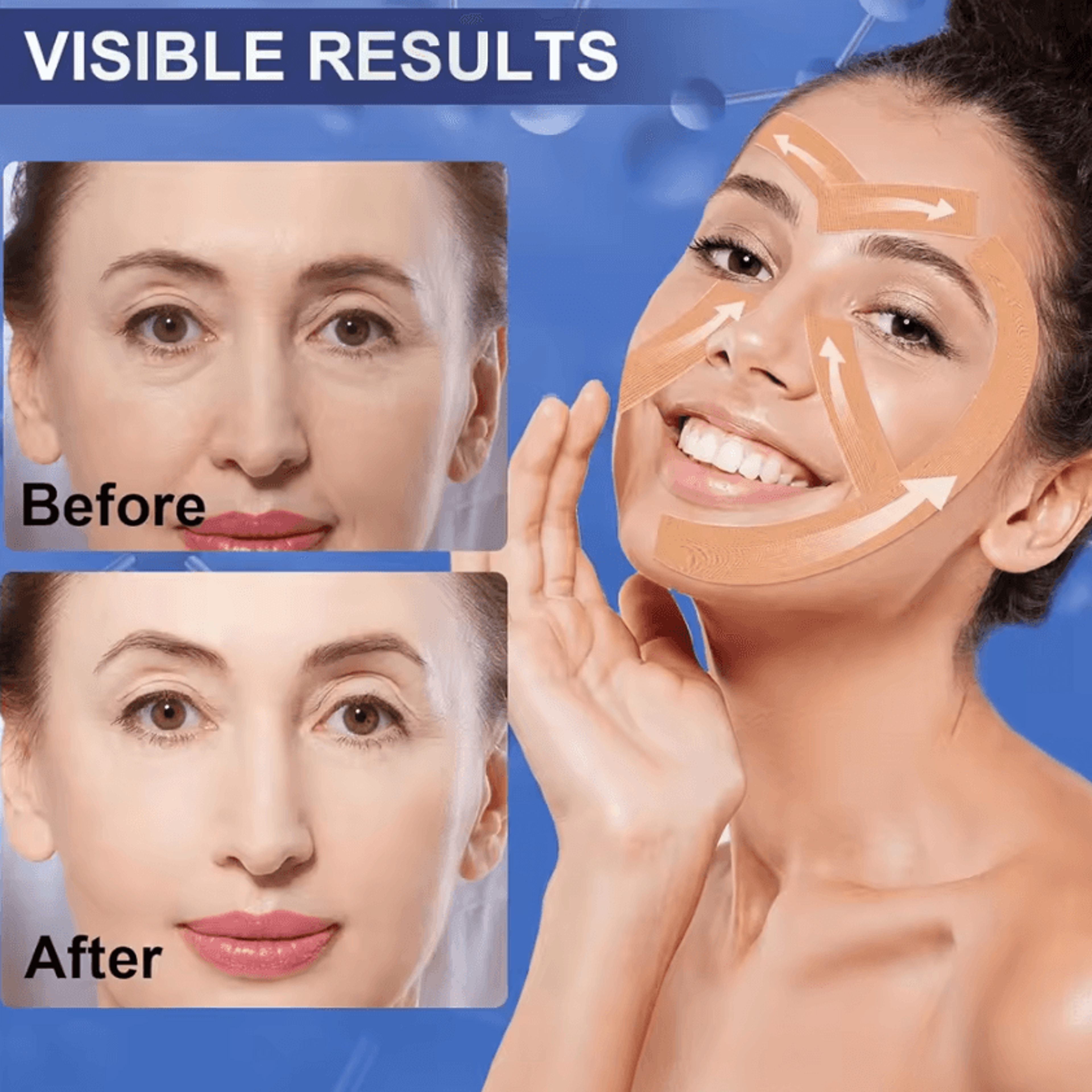Anti Wrinkle Face Tape Overnight Facial Lifting Tape For Forehead And Face 3