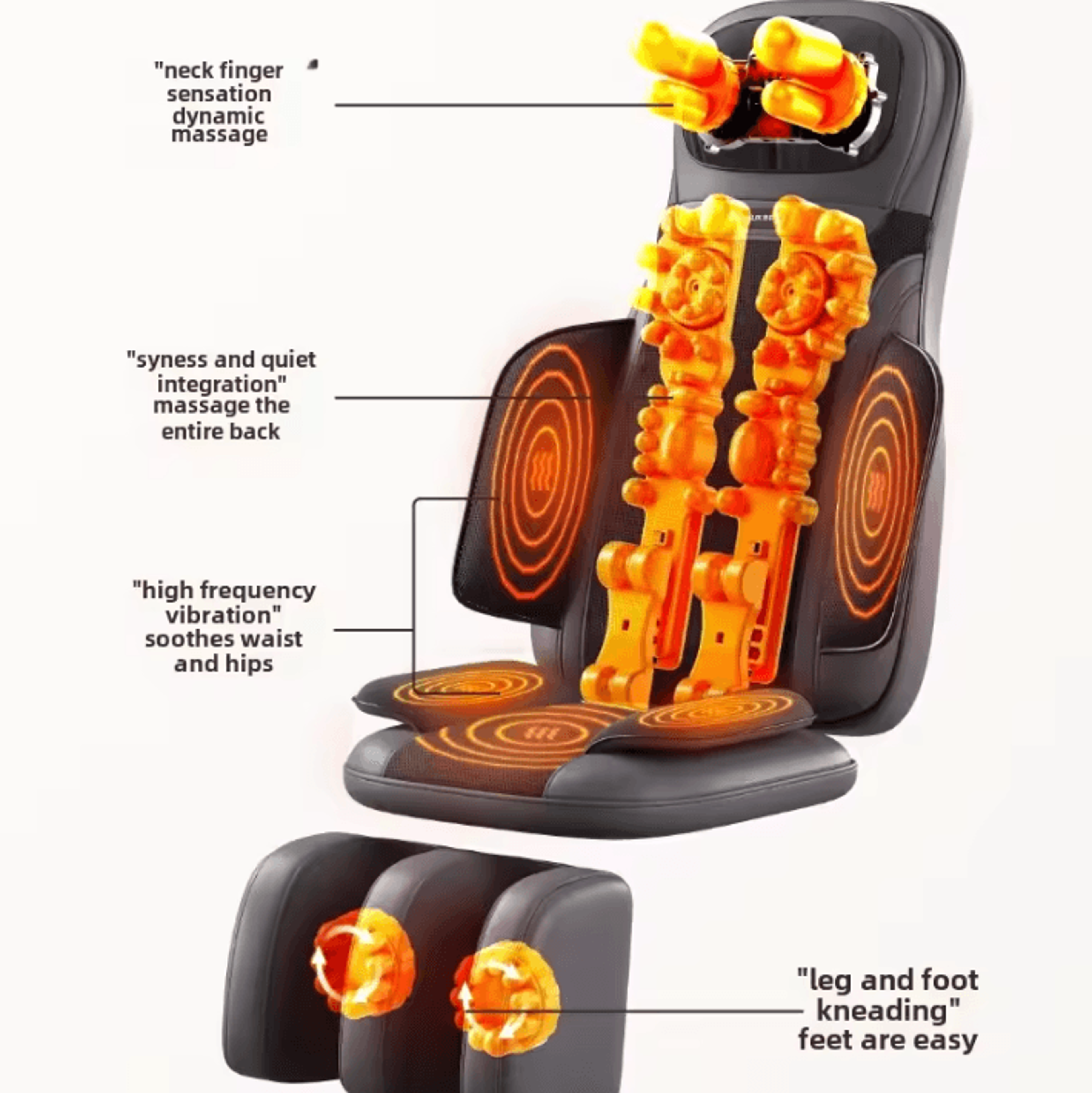 Multifunctional Massage Cushion With Heat For Full Body Neck Shoulder Back And Waist 1