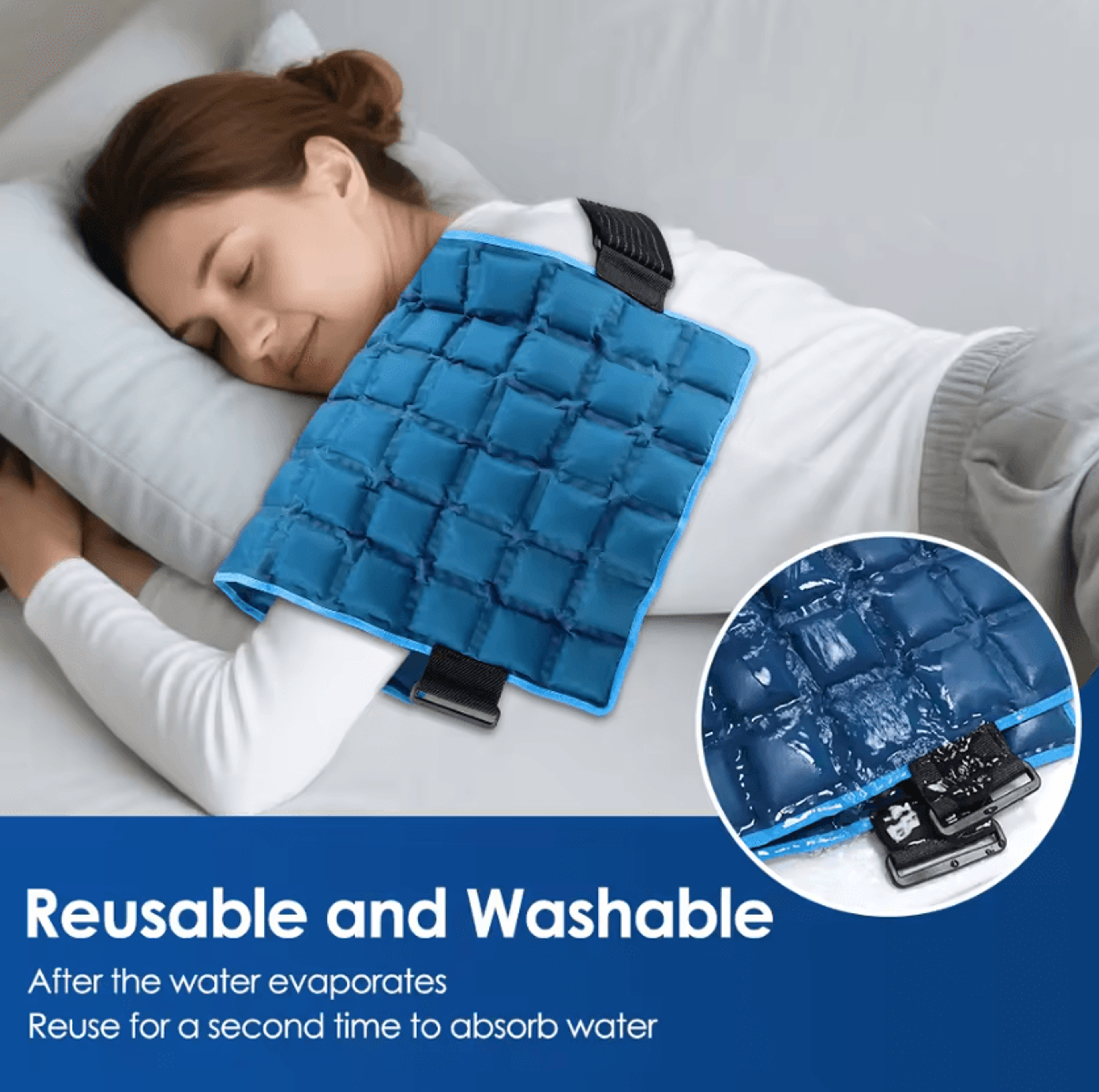 Reusable Hot  Cold Gel Pack  Large Ice Pack For Knee  Back With Flexible Therapy Pad 2