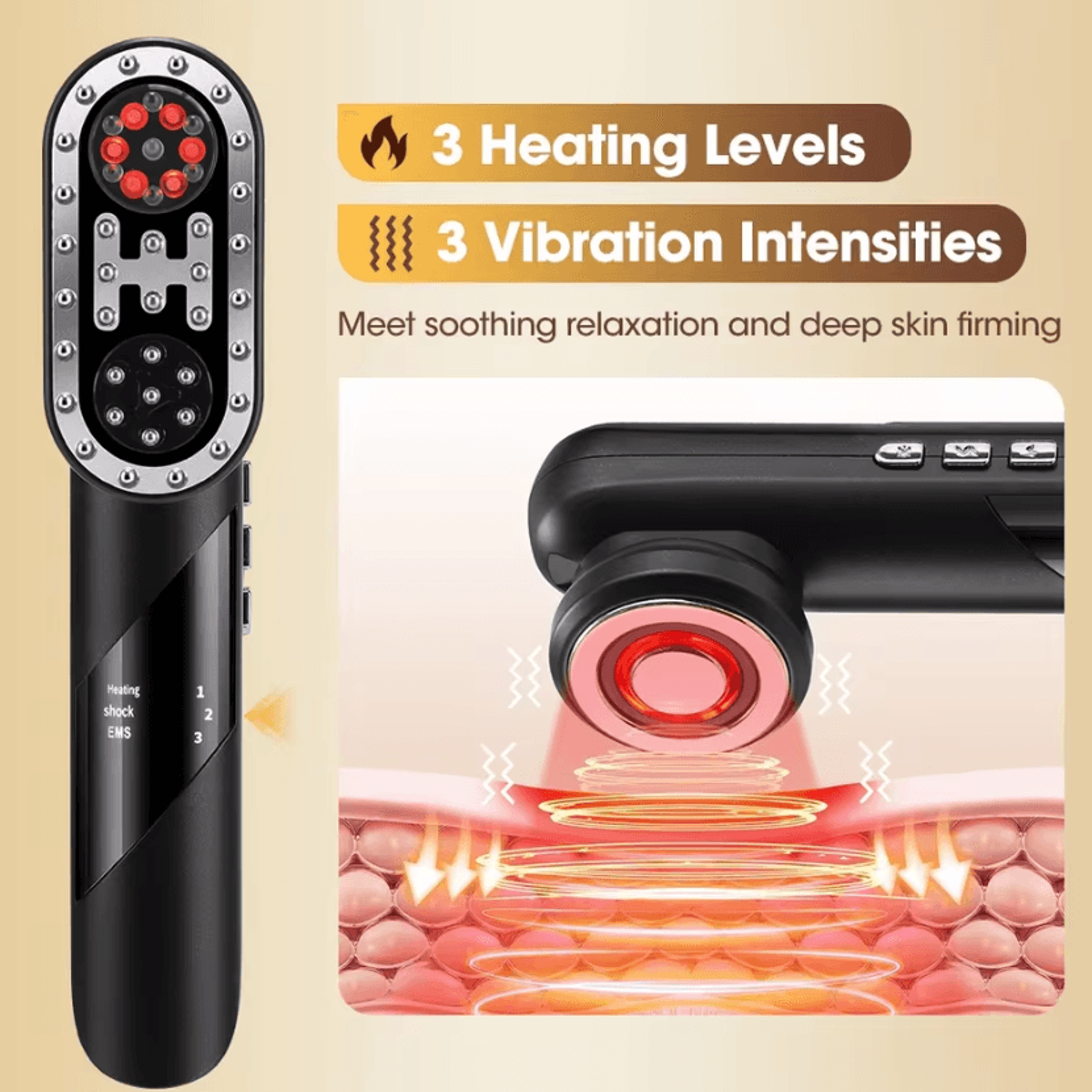4in1 EMS Scalp Massager Comb  Rechargeable Red Light Hair Care Comb With Electric Massage For Scalp 3