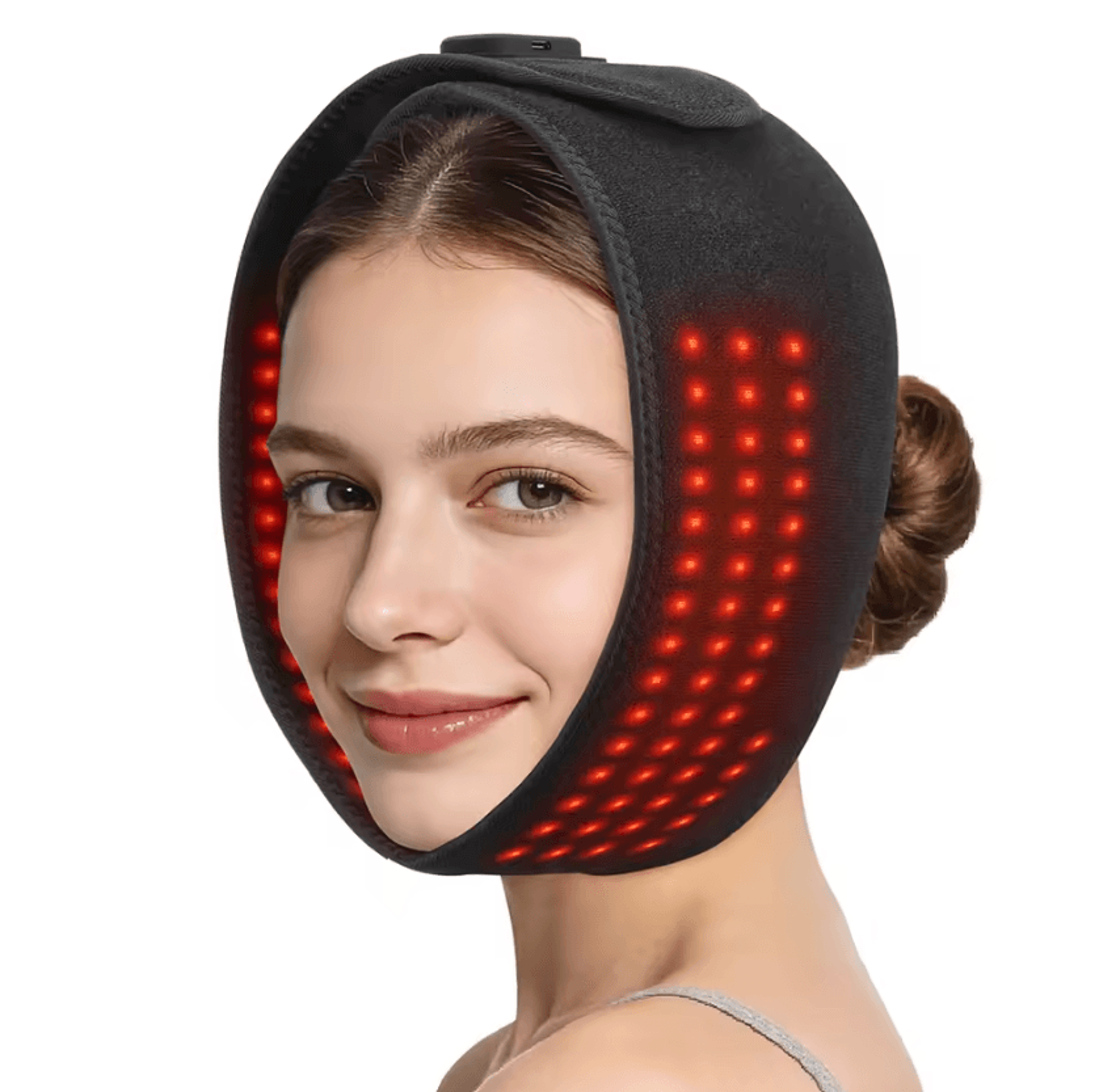 Wireless 660nm LED Face Mask  Rechargeable 100 LED Light Therapy Mask With 5000mAh Battery  Large C 5