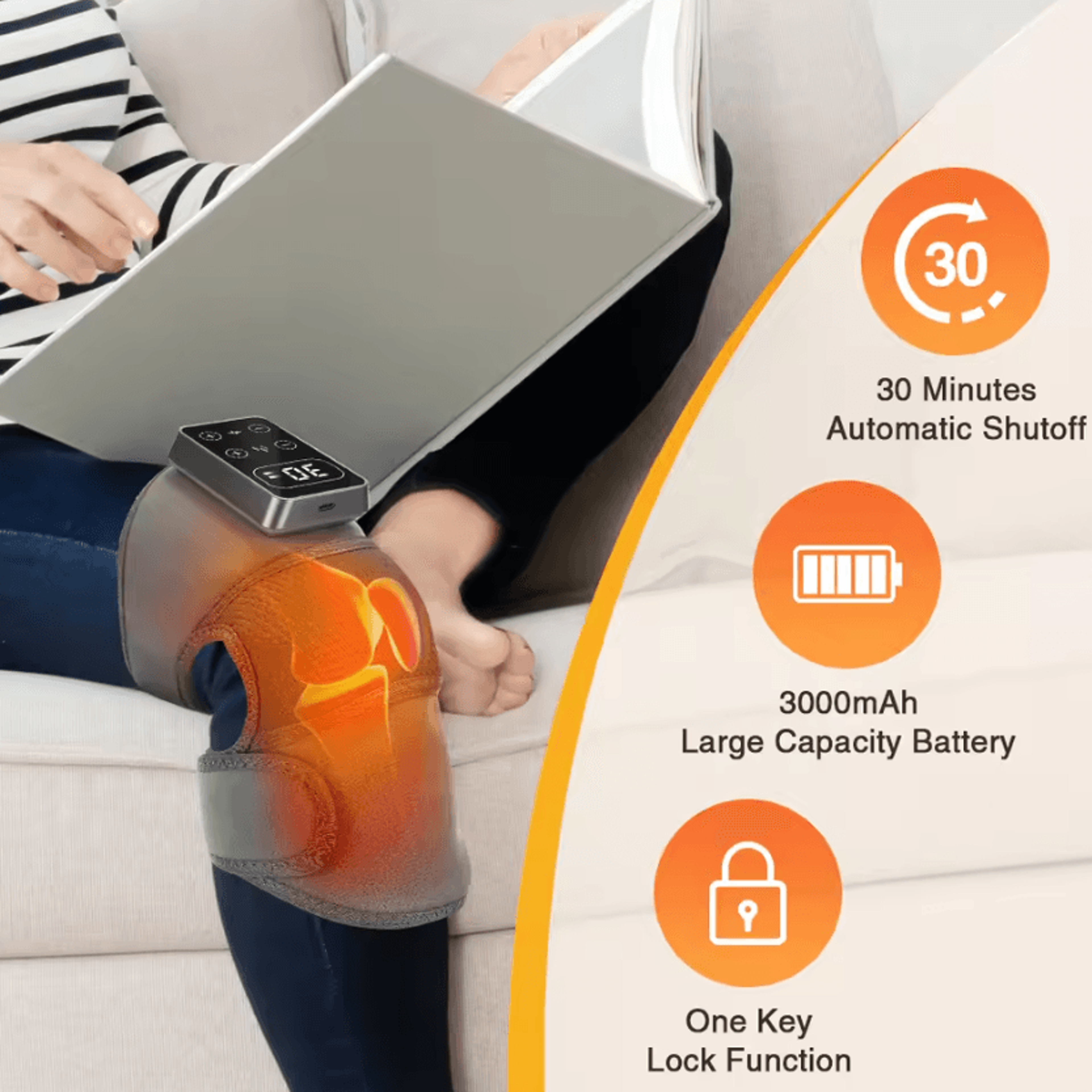 3in1 Knee Massager With Heat  Vibration  Heating Knee Brace For Knee Shoulder  Elbow Comfort 4