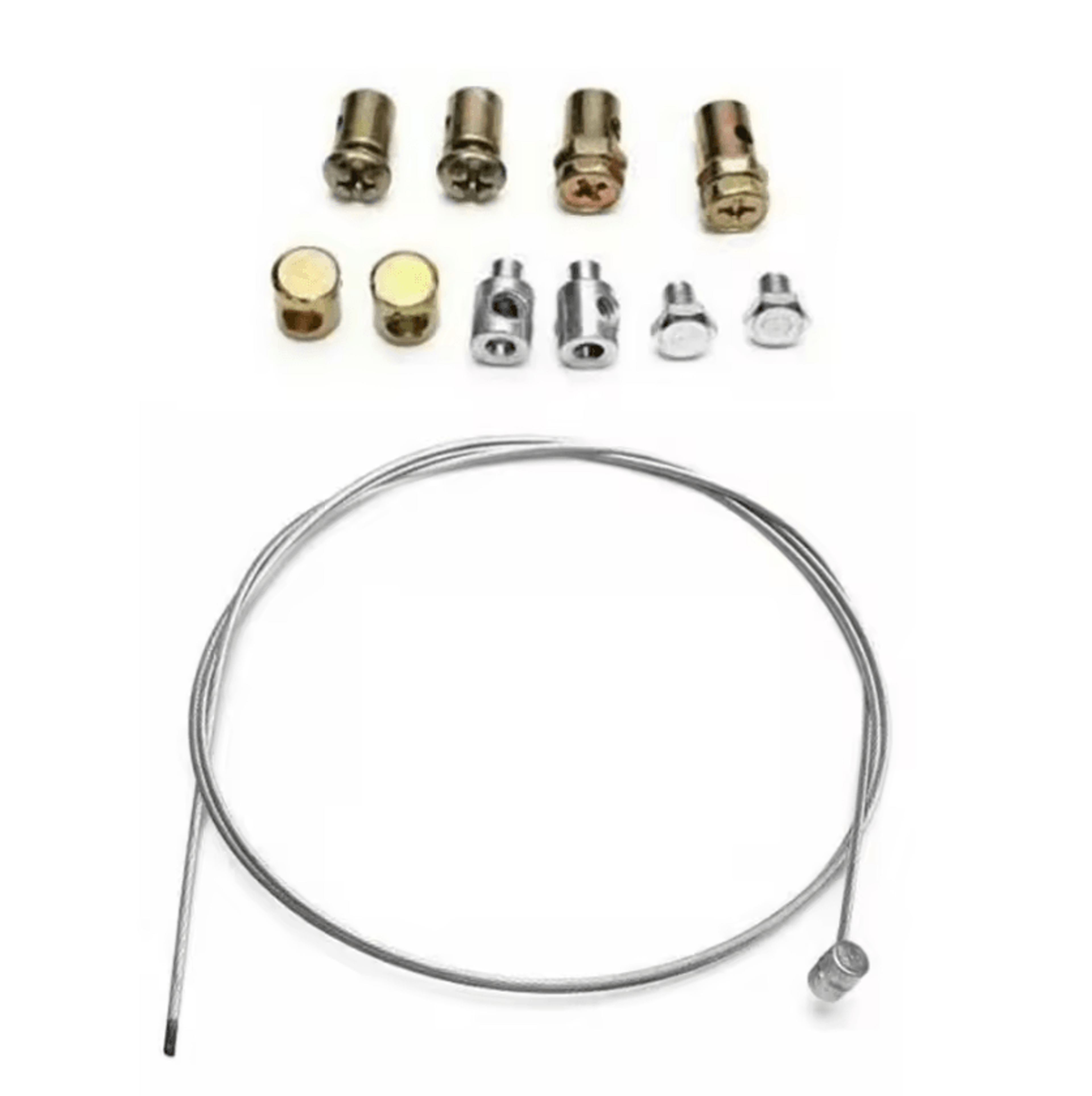 Universal 11Piece Throttle  Clutch Cable Repair Kit With Solderless Cable Ends 1
