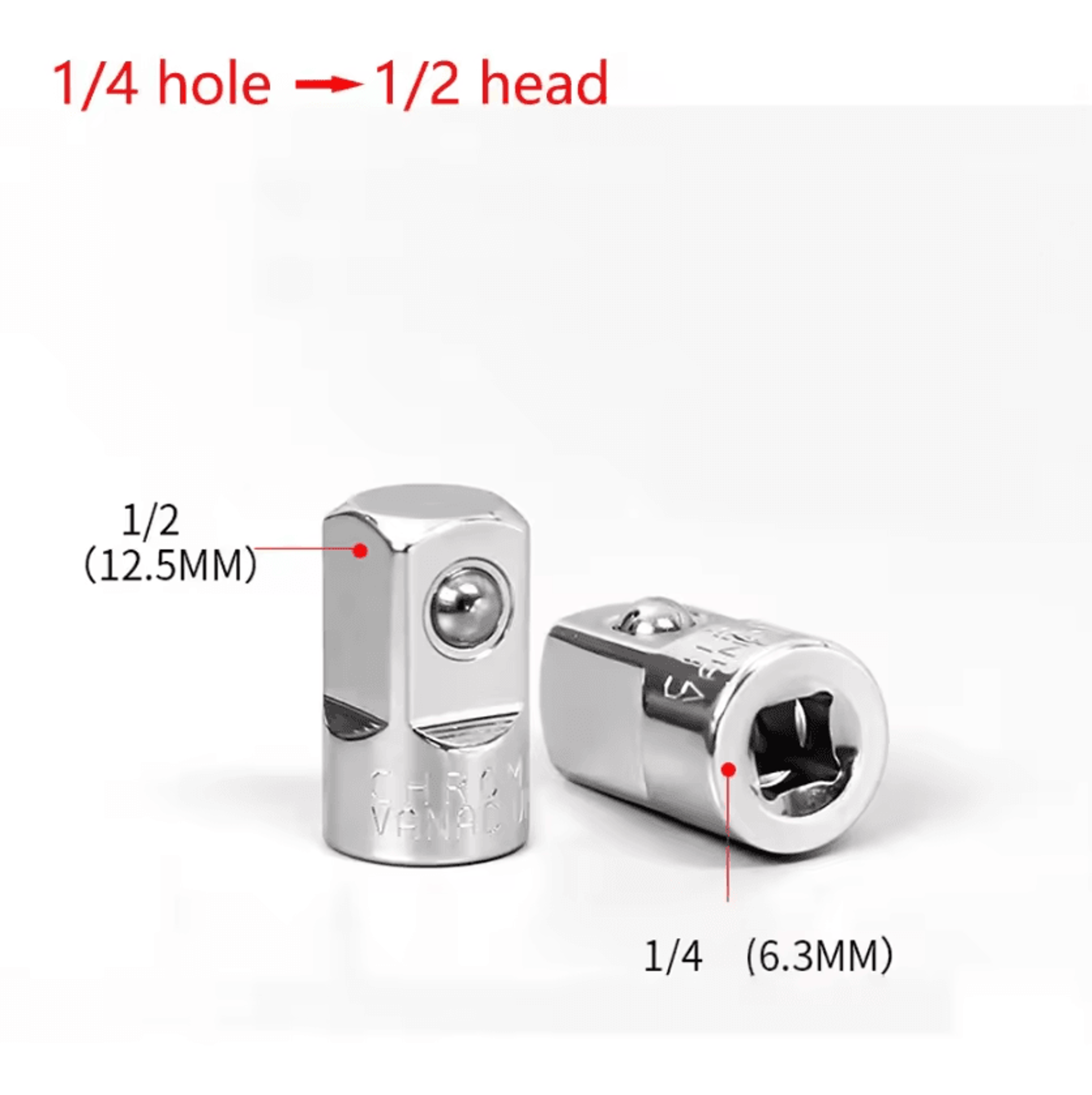 Chrome Vanadium Ratchet Wrench Socket Adapter Drive Converter 3