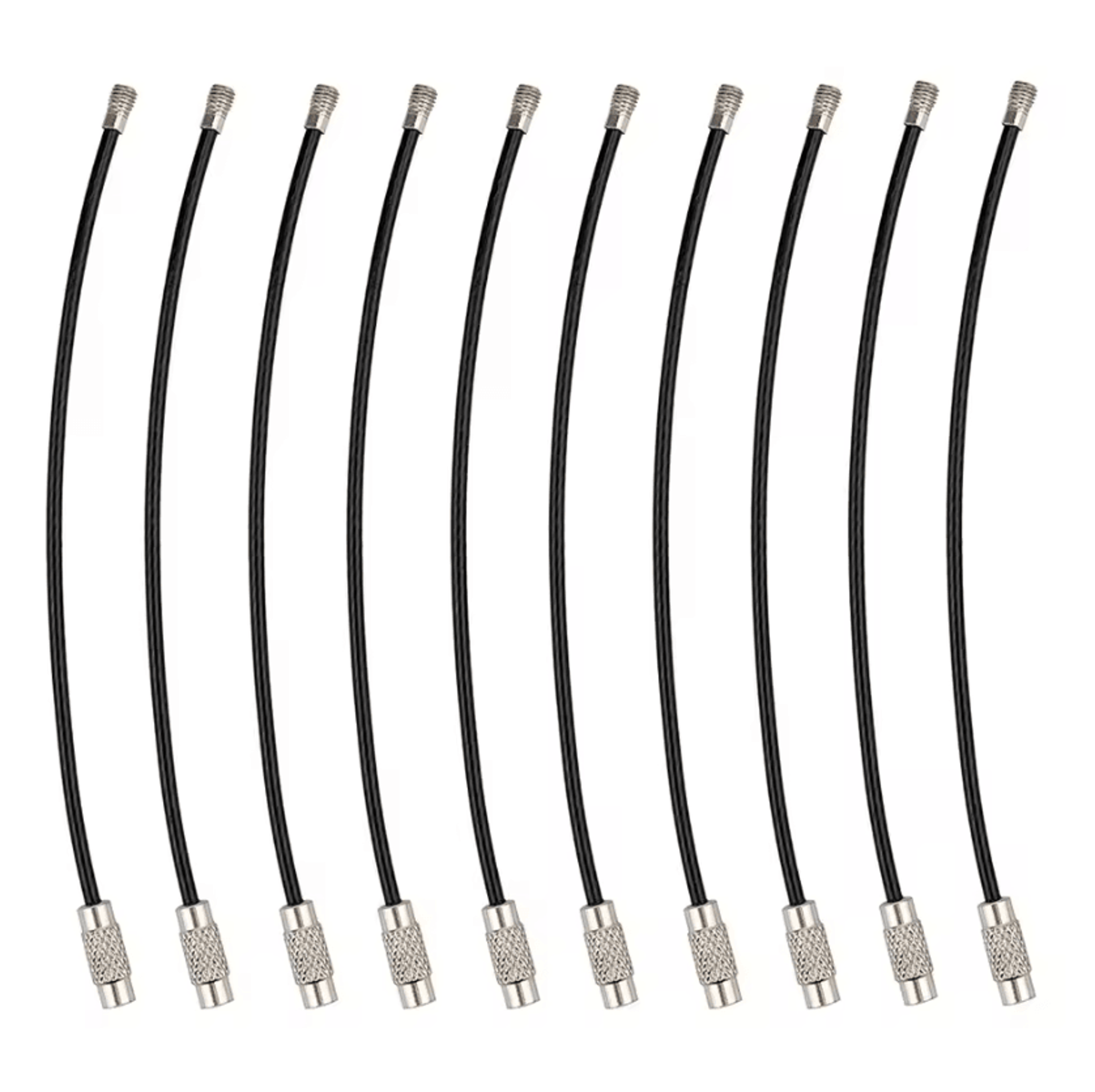 10Pack Stainless Steel Wire Keychain Cable Loops 7